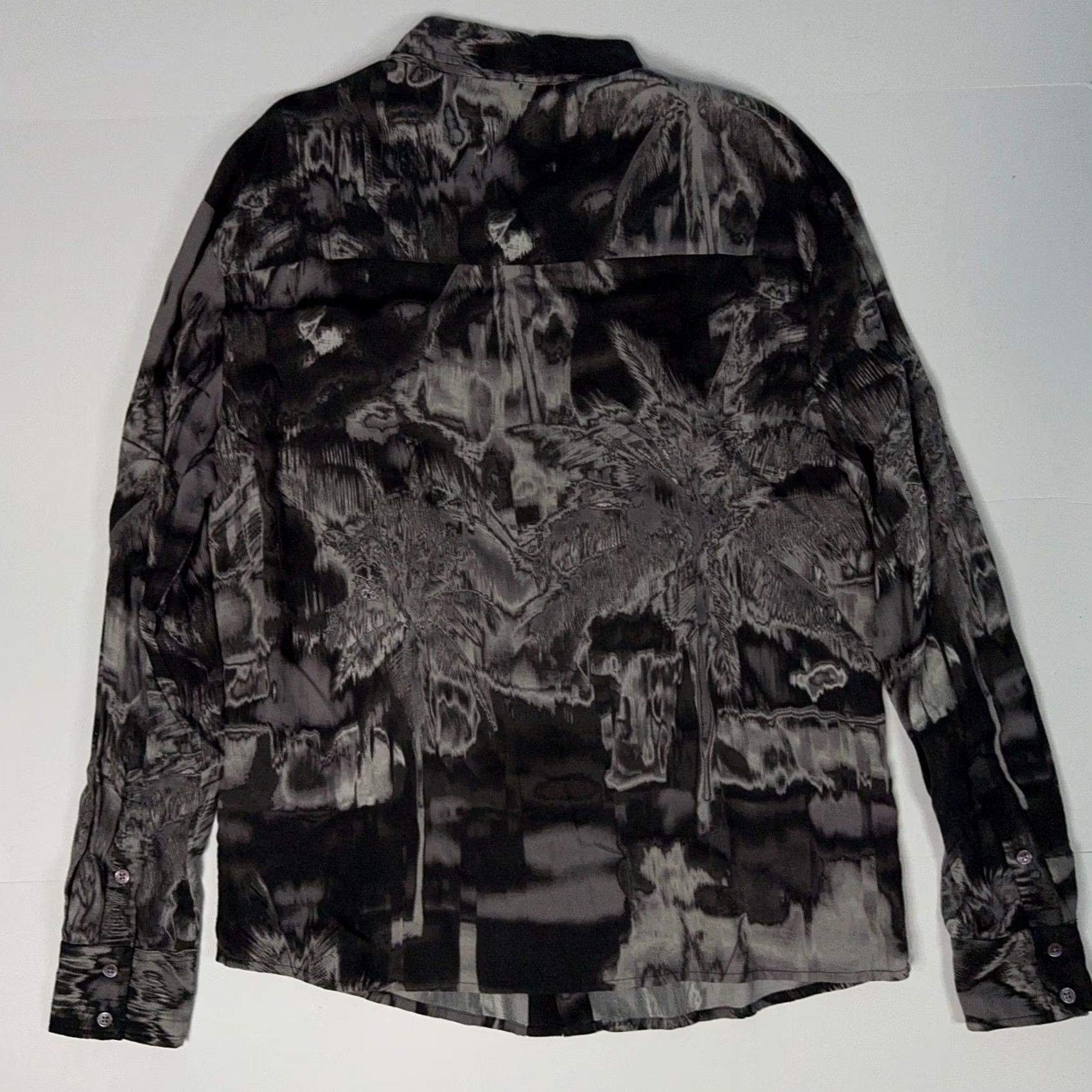 SER.O.YA Ser.O.Ya Denim Shirt Mens Size L Black Long Sleeve Button Up Designer Marcus Size US L / EU 52-54 / 3 - 2 Thumbnail
