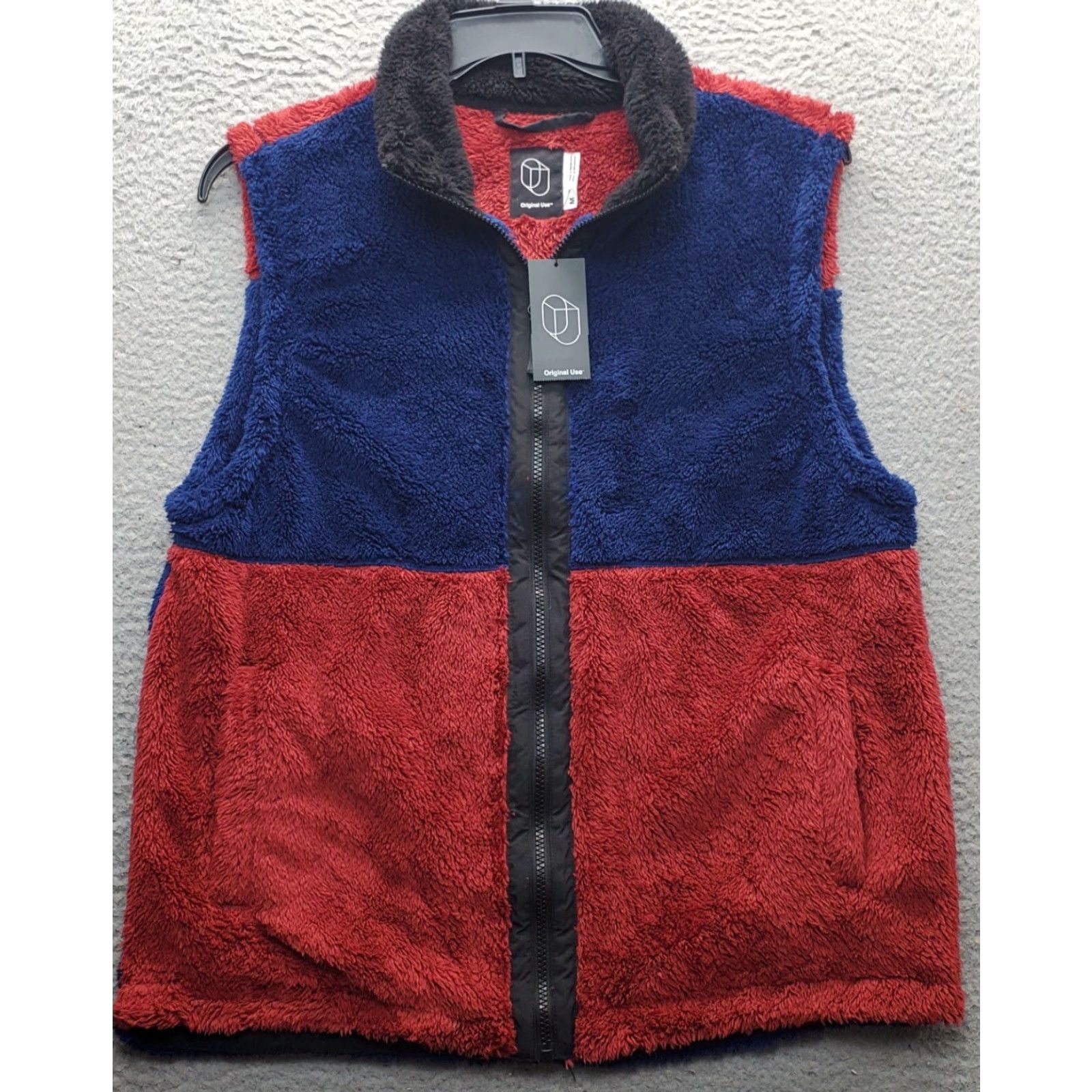 Vintage Original Use Vest Mens M Multi Sherpa Fleece Sleeveless Mock Neck Full Zip Shirt Size US M / EU 48-50 / 2 - 2 Thumbnail