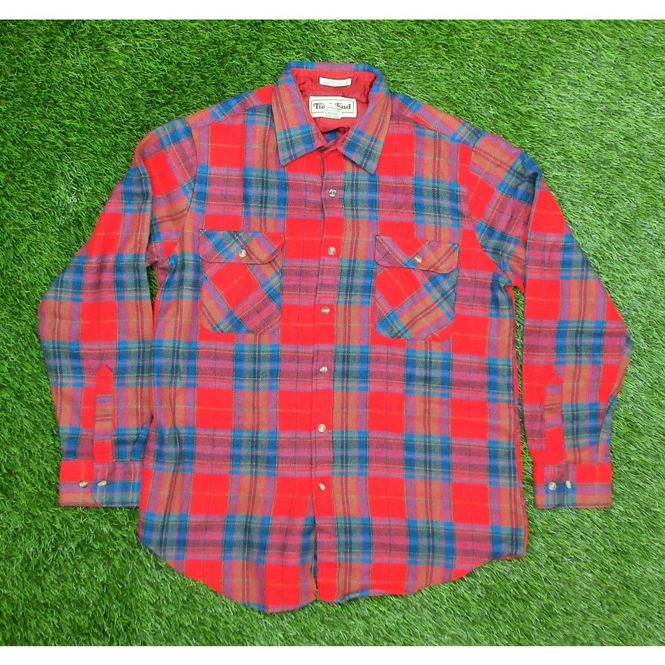 Vintage Vtg Trails End Acrylic Flannel Shirt M (Fits L) Plaid 80s Size US M / EU 48-50 / 2 - 4 Thumbnail