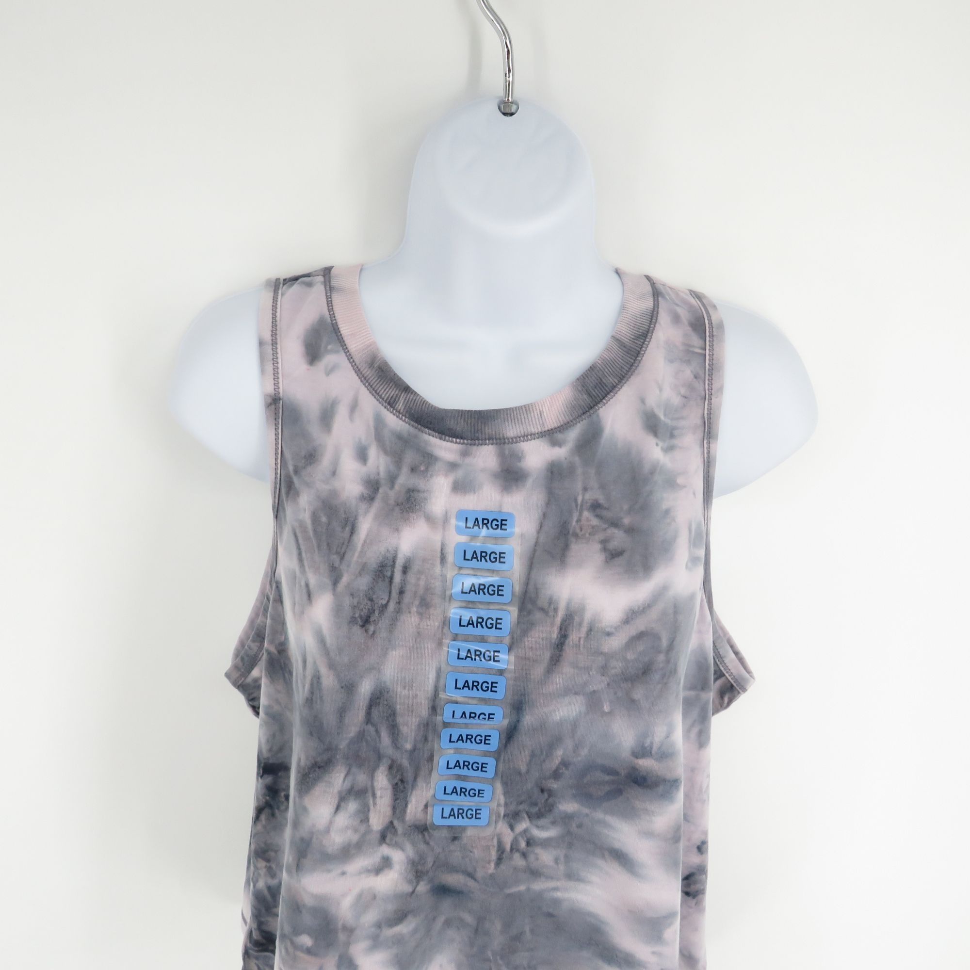 Other 90 Degree Large Tie Dye Mellow Pink & Gray Sleeveless Tank T Size L / US 10 / IT 46 - 3 Thumbnail