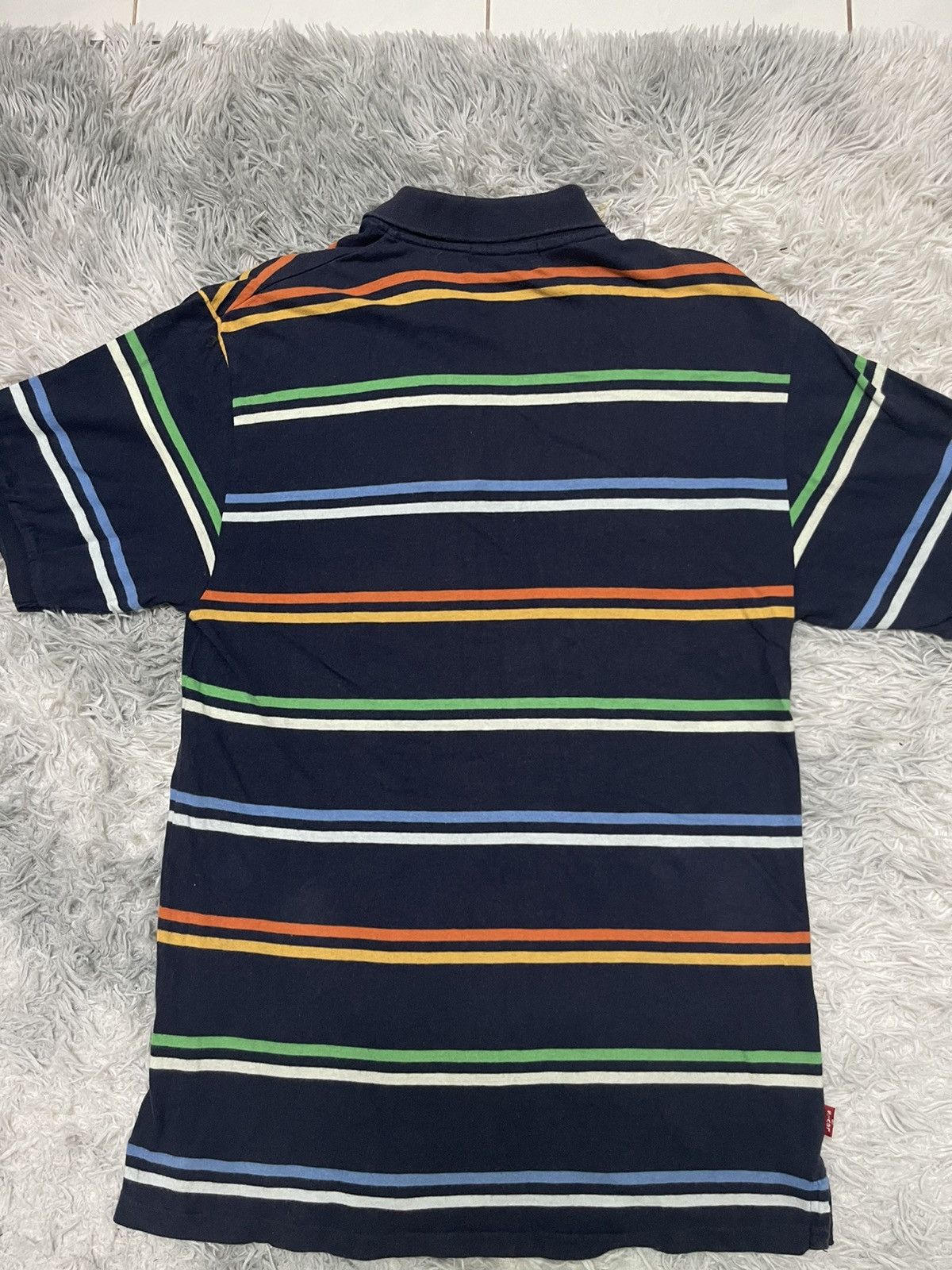Japanese Brand × Levi's Vintage Clothing × Vintage 90s LEVIS STRIPES POLO SHIRT RARE DESIGN Size US M / EU 48-50 / 2 - 16 Thumbnail