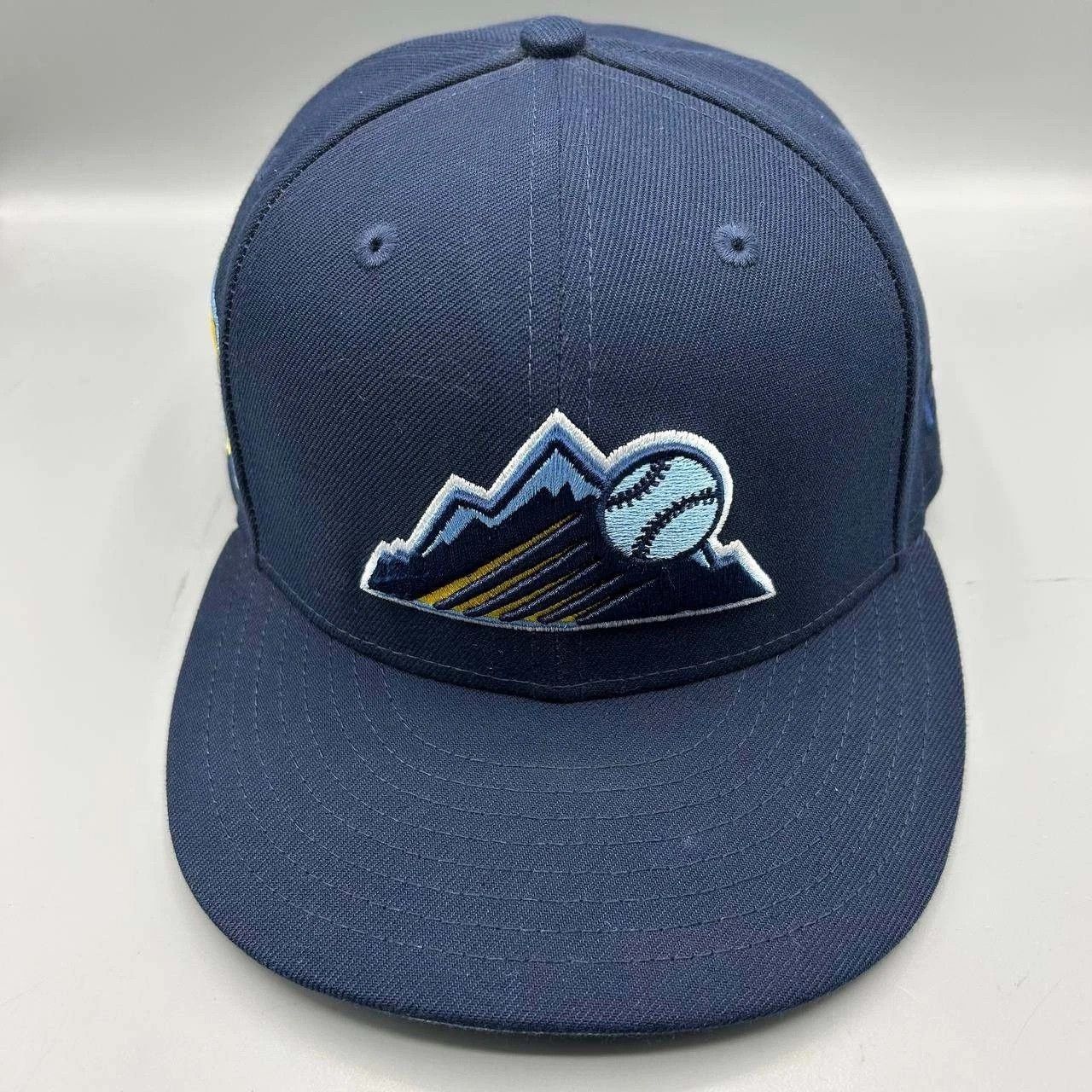 New Era Colorado Rockies Hat Men 7 3/8 Blue MLB Fitted Cap Size ONE SIZE - 1 Thumbnail