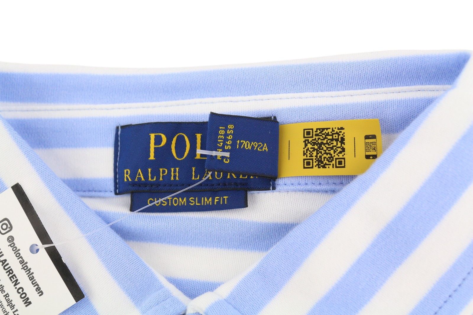 Polo Ralph Lauren CUSTOM SLIM FIT S Blue Stripe Short Sleeve T-Shirt 84552 Size US S / EU 44-46 / 1 - 6 Thumbnail