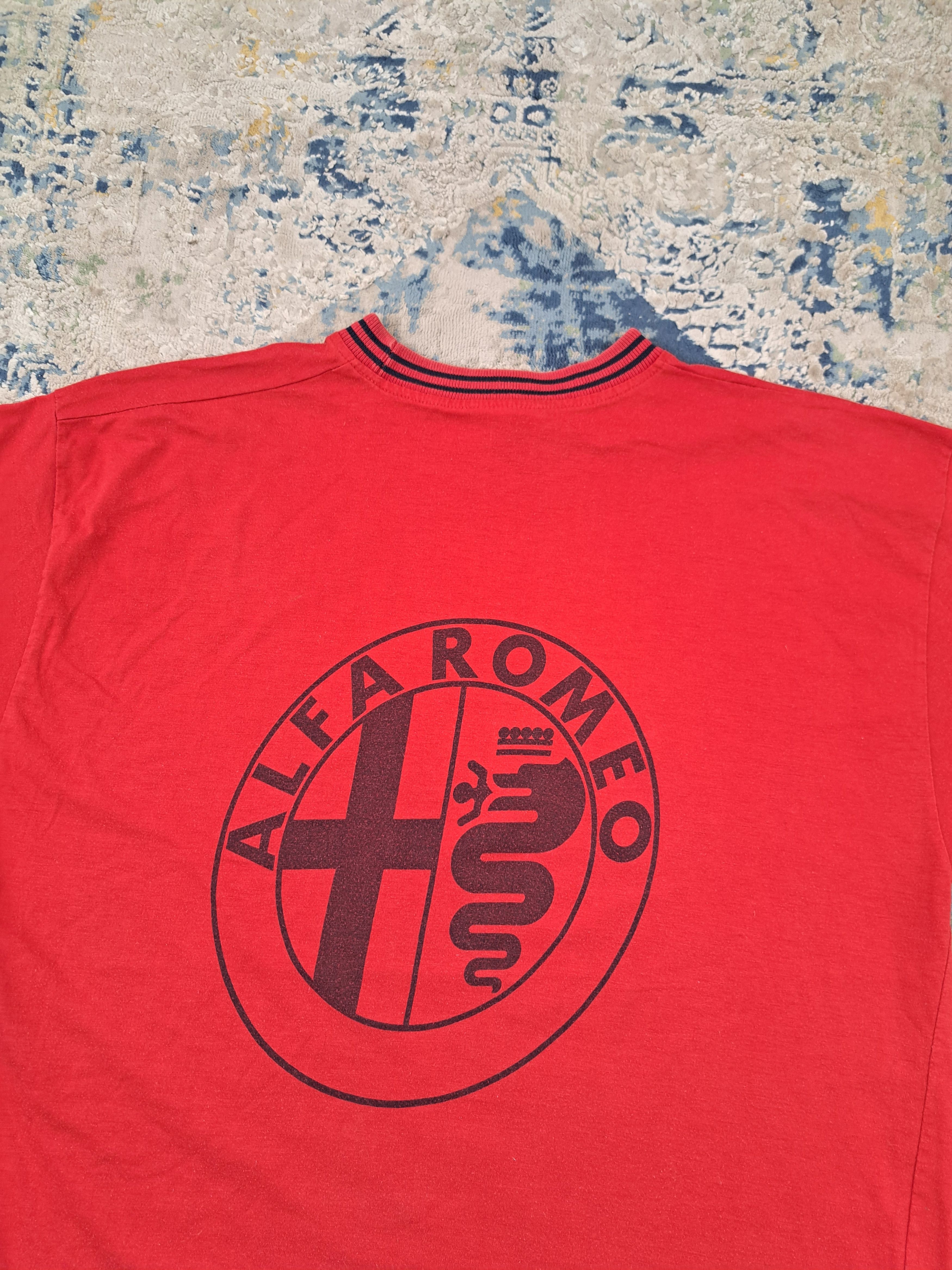 Vintage Vintage 80s 90s Alfa Romeo Big Logo Tee Racing Old Money Size US L / EU 52-54 / 3 - 2 Thumbnail