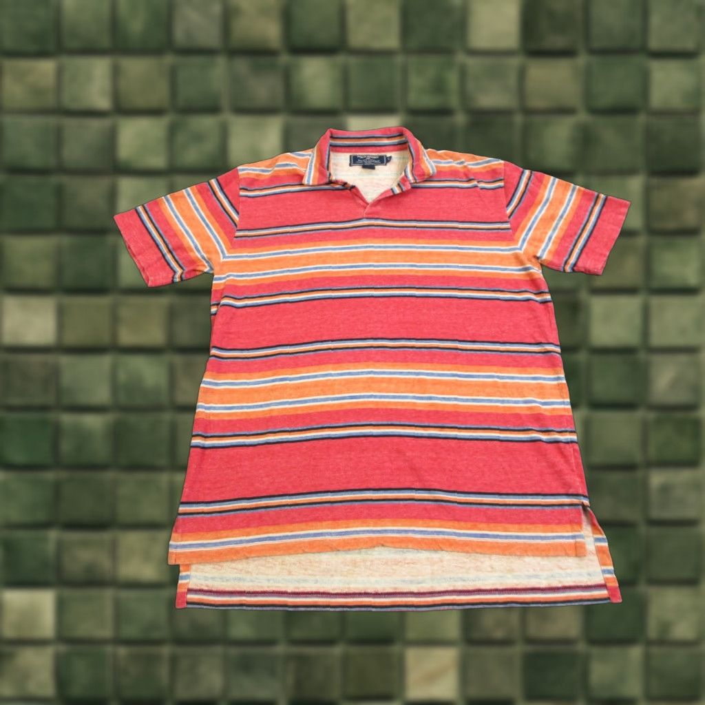 VINTAGE Polo Ralph Lauren Shirt Mens Medium Short Sleeve Striped