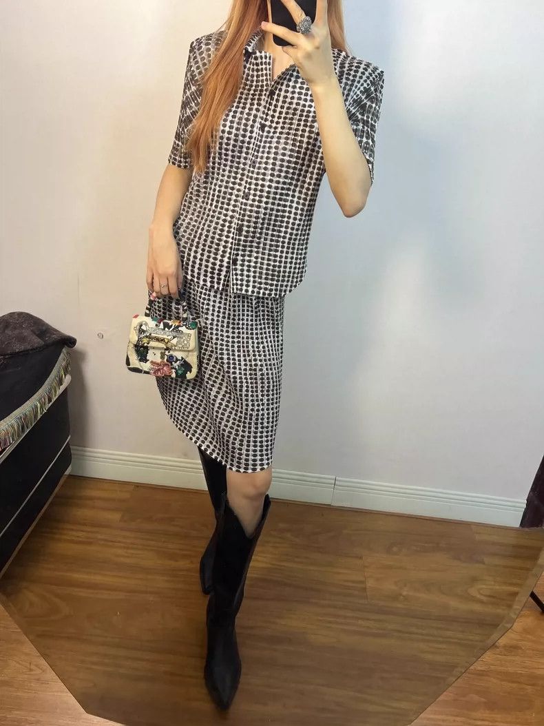 Issey Miyake Issey Miyake size:3 Polka dot skirt Size 42" / US 20 - 6 Thumbnail