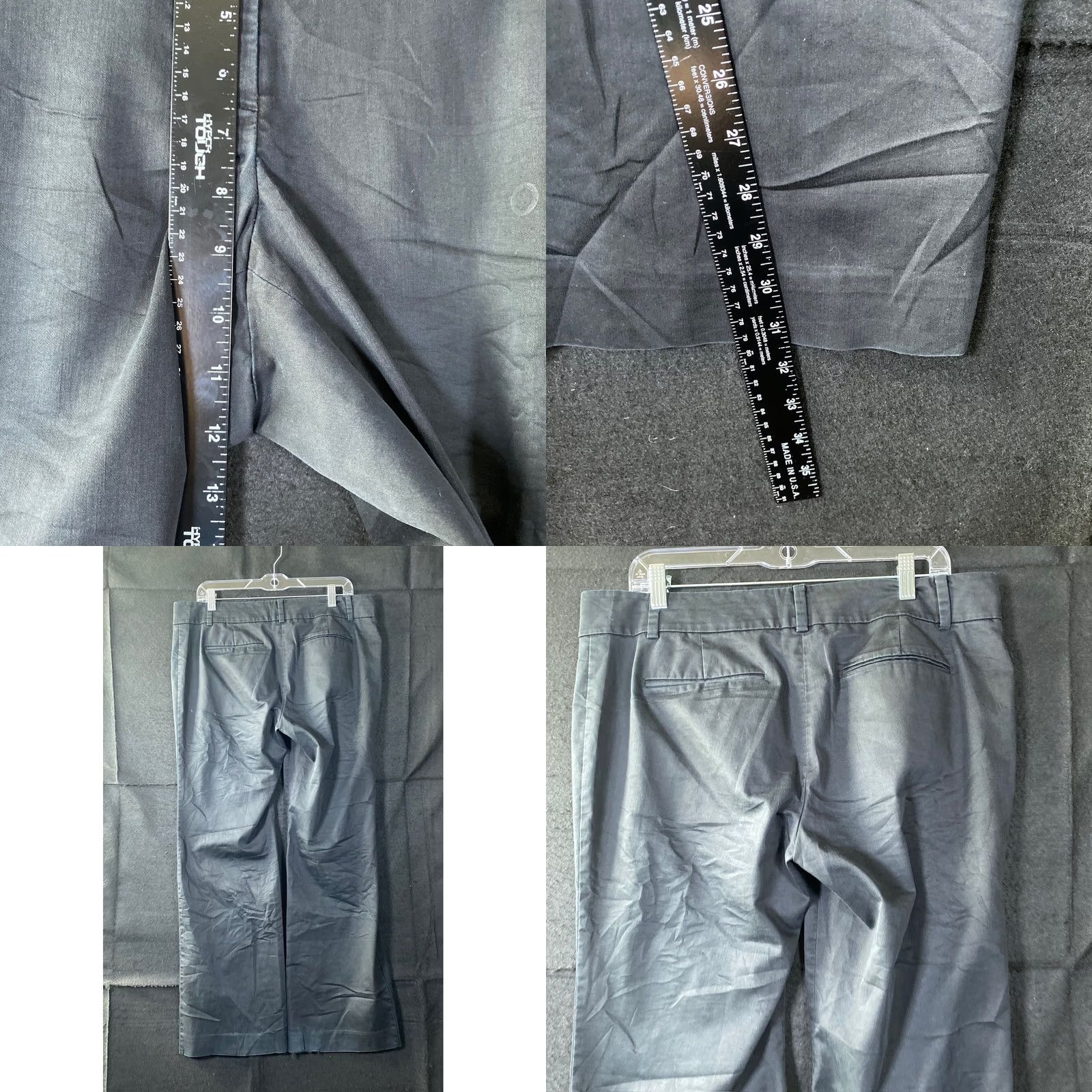 Ann Taylor Ann Taylor Womens Pants Black Mid Rise Wide Leg Stretch 12 Wide-Leg Dress Pants Mens? Size 25" / US 0 / IT 36 - 8 Thumbnail