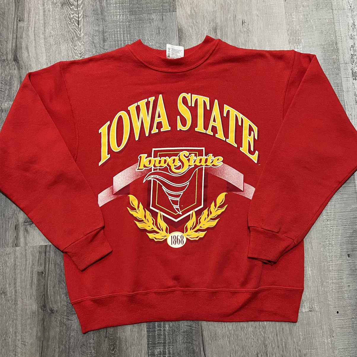 Hanes × Vintage VTG Iowa State Cyclones Red Crest Logo College Sweatshirt Size US M / EU 48-50 / 2 - 1 Thumbnail