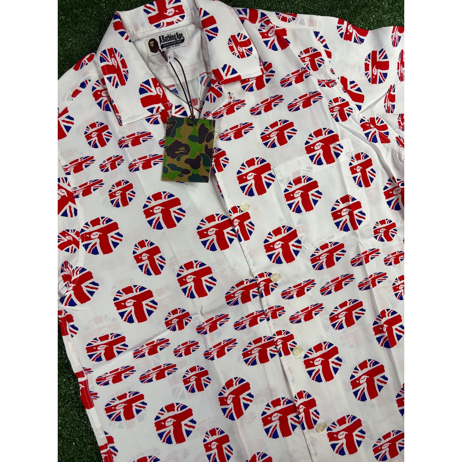 Bape Bape London Union Jack Button-Up S/S Shirt Size XL Size US XL / EU 56 / 4 - 6 Thumbnail