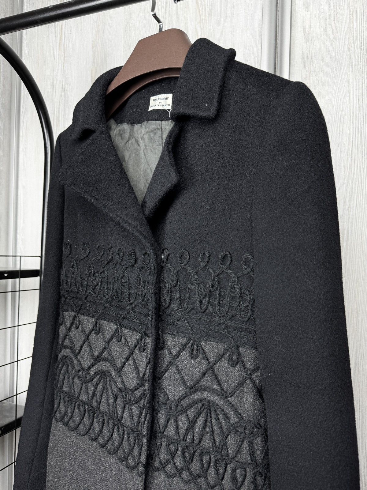 Alberta Ferretti Philosophy di Alberta Ferretti double colour wool blend coat Size M / US 6-8 / IT 42-44 - 4 Thumbnail