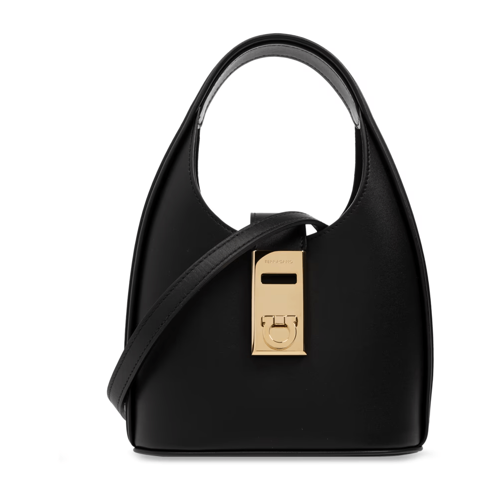 Salvatore Ferragamo o1s1rm0924 Size: OS / Leather Mini Hobo Bag in Black Size ONE SIZE - 1 Thumbnail