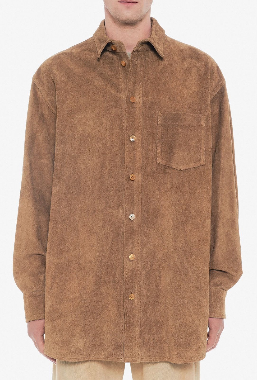 Marni Last Size Marni Suede Brown Shirt Size US M / EU 48-50 / 2 - 5 Thumbnail