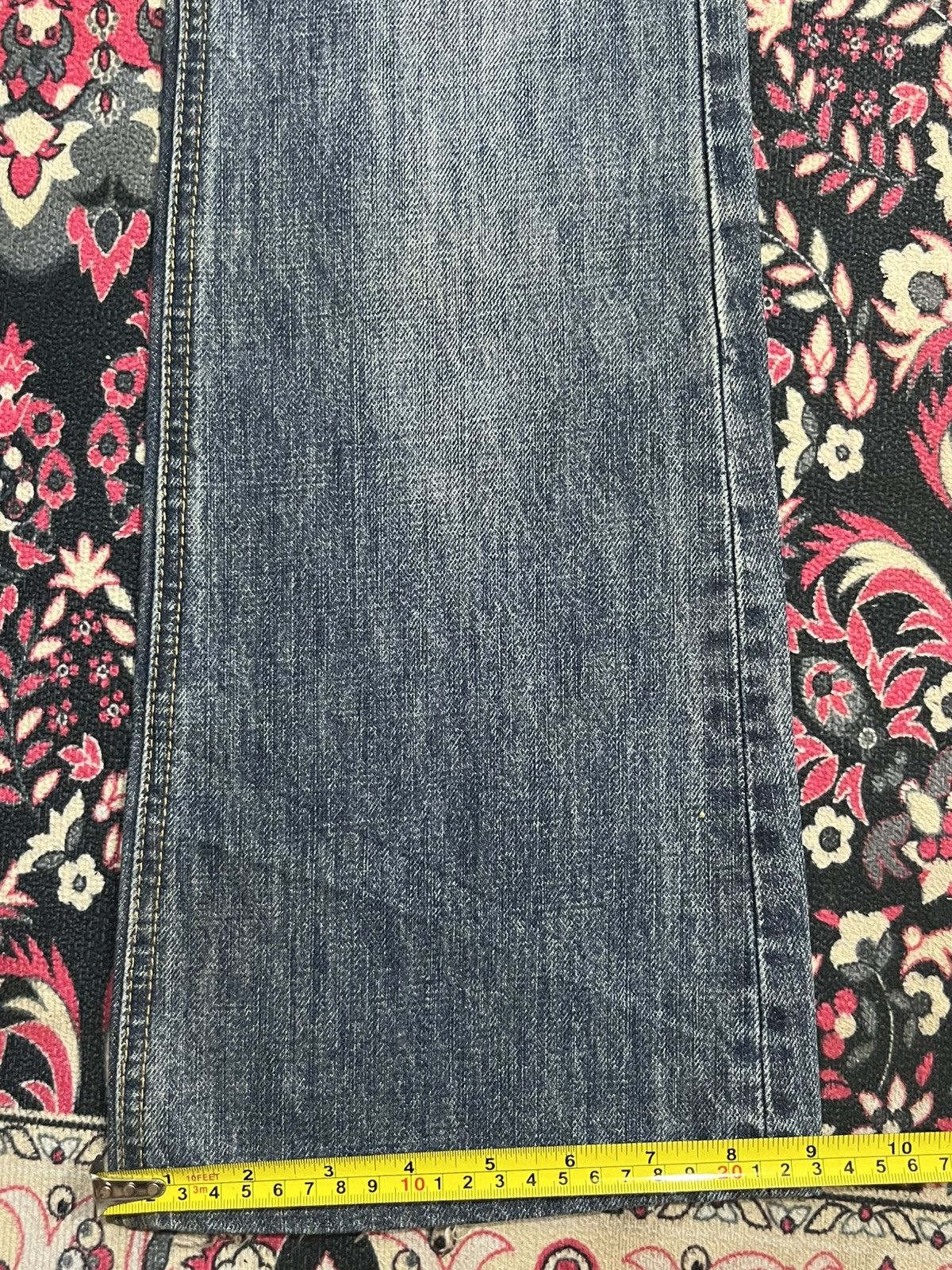 Japanese Brand Vintage Japanese Brand Blue Washed Distressed Flare Jeans Size US 30 / EU 46 - 13 Thumbnail