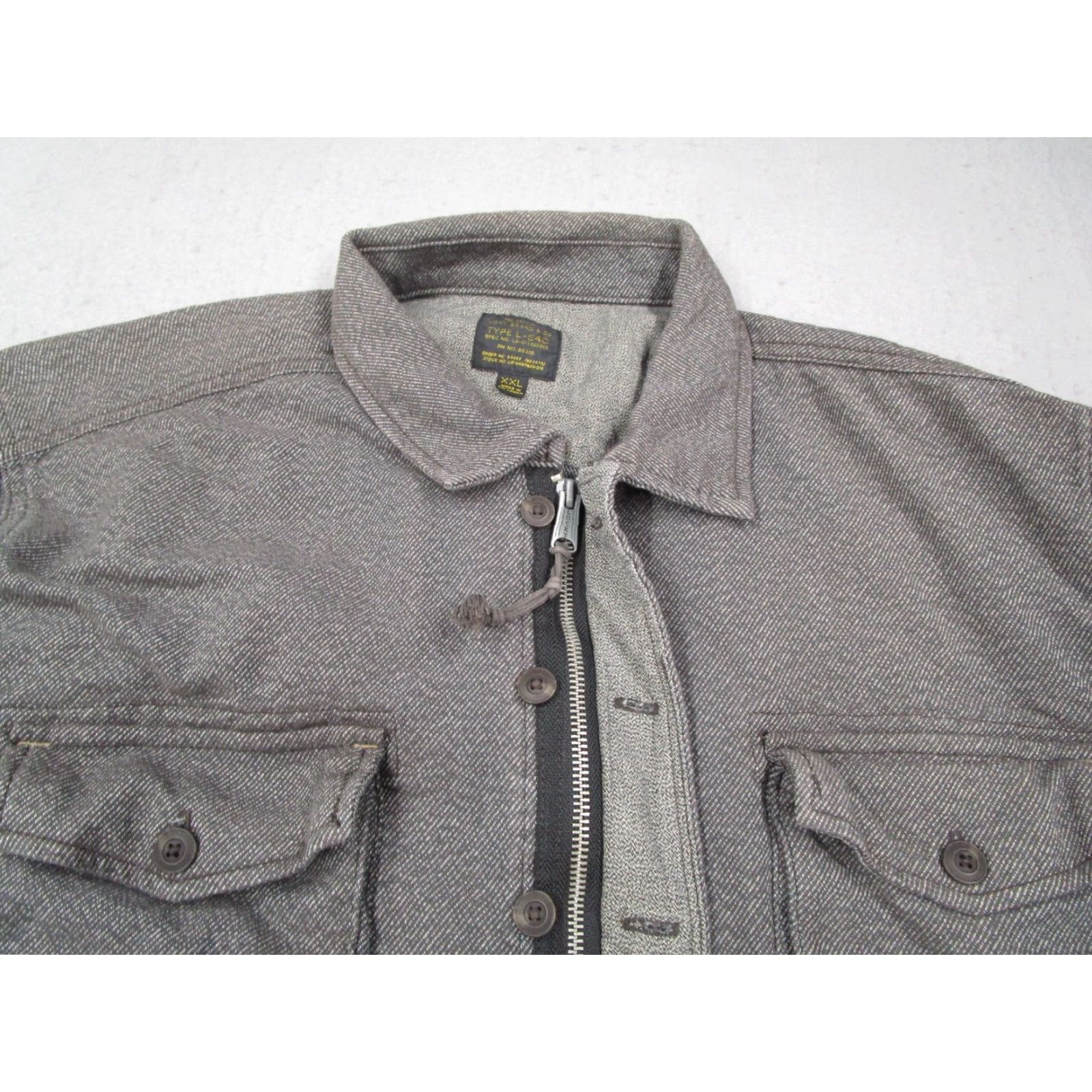 Lucky Brand Lucky Brand Jacket Men 2XL Gray Bomber Full Zip Military Workwear Pockets Size US XXL / EU 58 / 5 - 2 Thumbnail