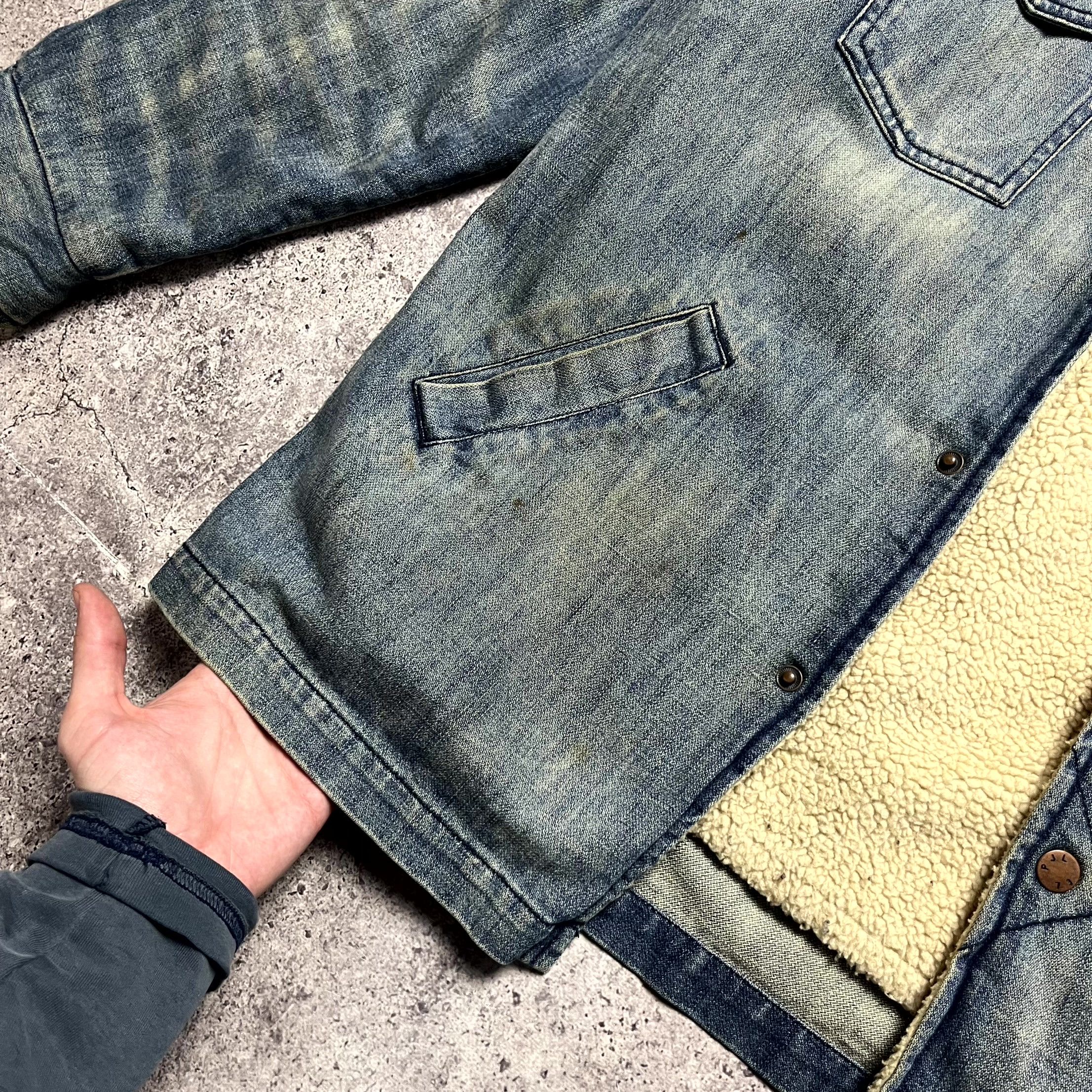 Pepe Jeans Pepe Jeans Sherpa Denim Washed Blue Trucker Jacket Size M Size US M / EU 48-50 / 2 - 2 Thumbnail
