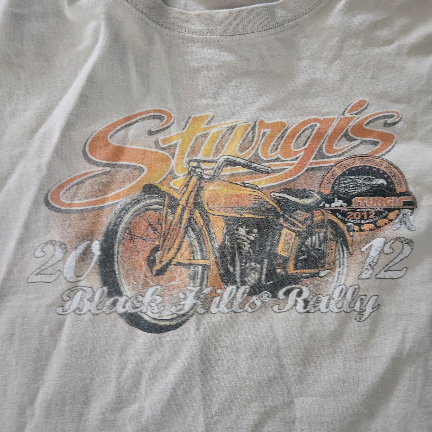 Doublet Sturgis T Shirt Mens Large Black Hills Rally Motorcycle 2012 Biker Double Sided Gray Short Sleeve Crew Neck Cotton Graphic Print Size US L / EU 52-54 / 3 - 2 Thumbnail