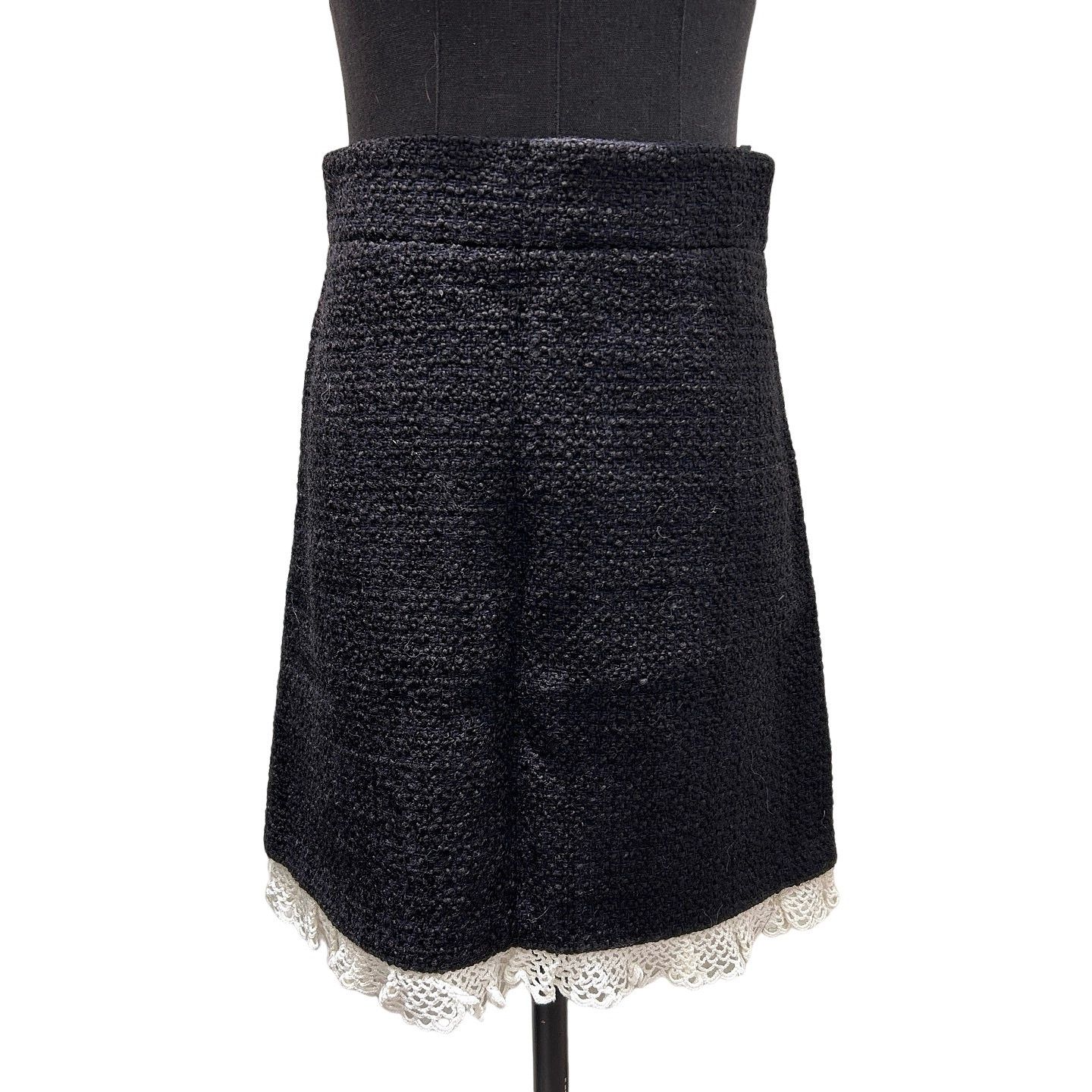 Miu Miu Miu Miu Tweed Lace Trim Skirt Size 36 | Grailed