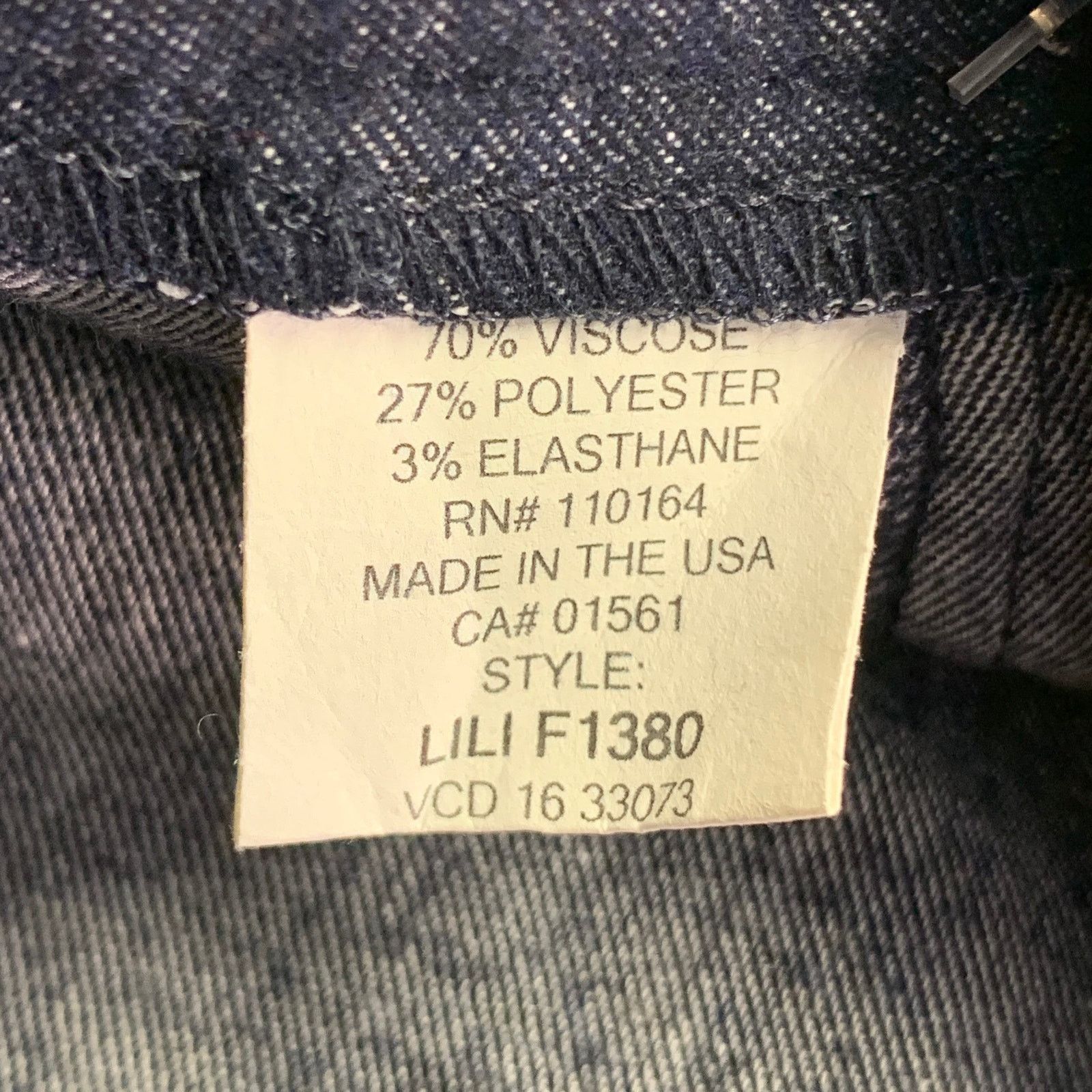 Other AVENUE MONTAIGNE Blue Viscose Twill Elastic Skinny Leggings Size 26" / US 2 / IT 38 - 4 Thumbnail