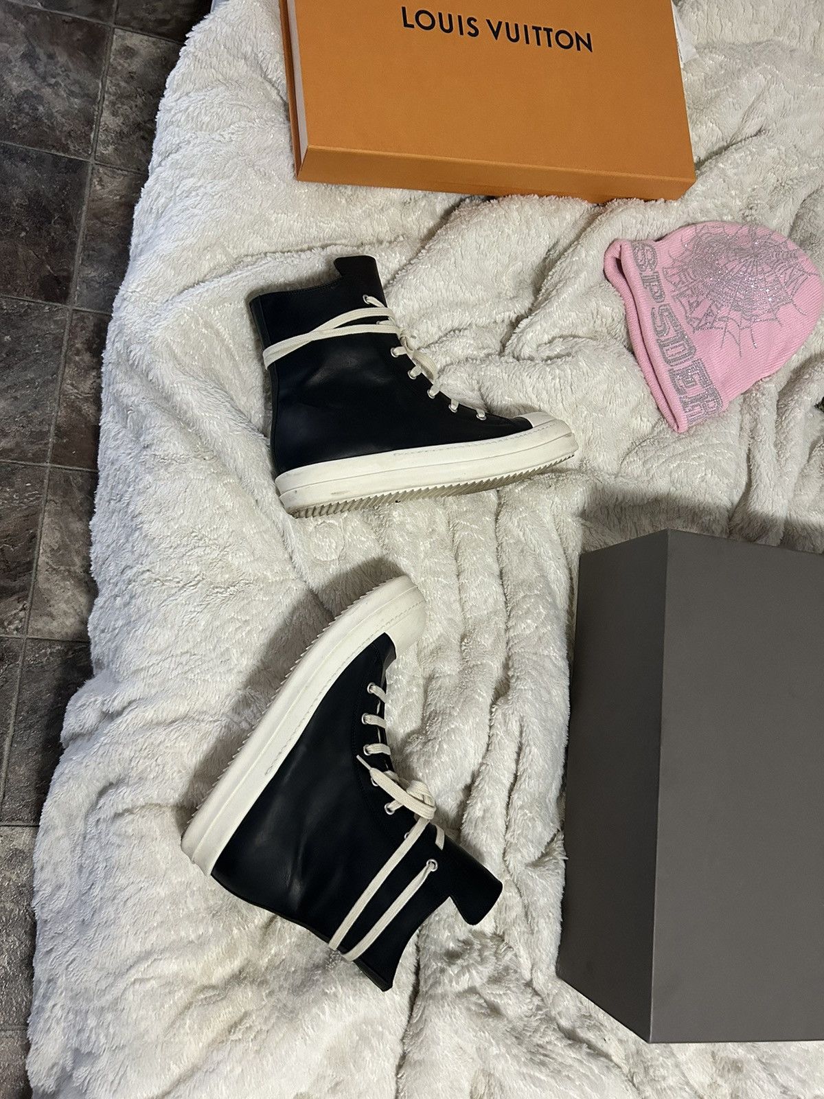 Rick Owens LIDO HIGHTOP RAMONES Size US 9 / EU 42 - 1 Thumbnail