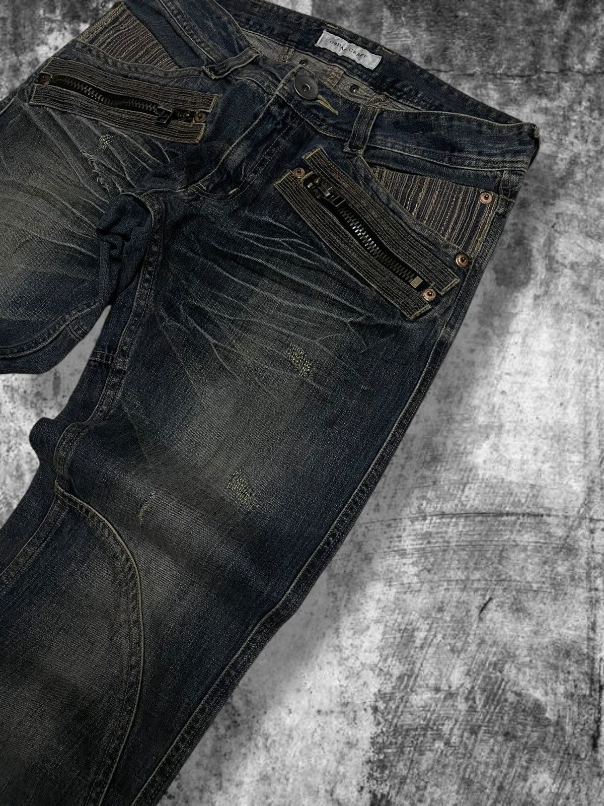 Japanese Brand Vintage Japan Designer 90’s Urban Craft Distressed Denim Size US 32 / EU 48 - 8 Thumbnail