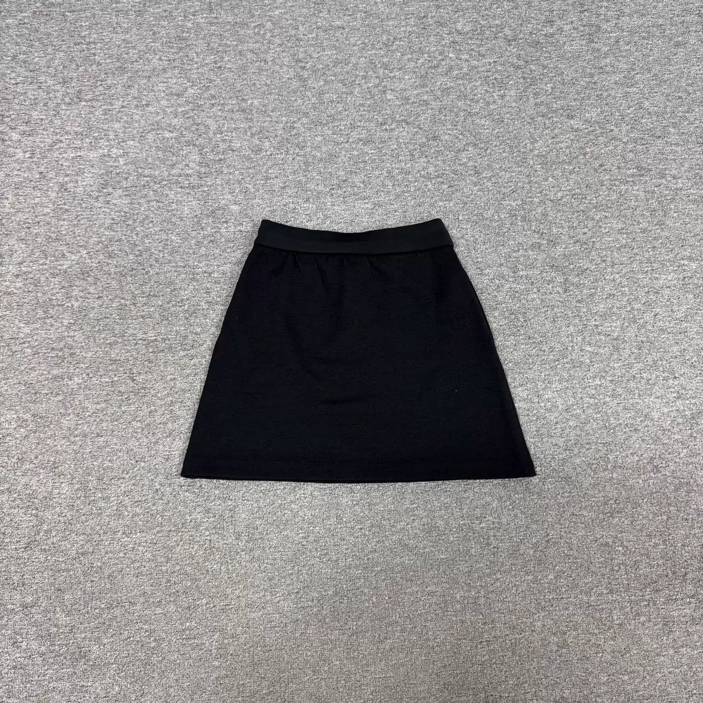 Gucci Gucci Black GG Jacquard Drawstring A-Line Skirt S Size 26" / US 2 / IT 38 - 2 Thumbnail