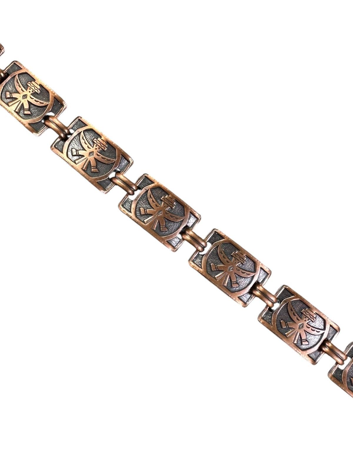 Native ZUNI NATIVE AMERICAN KNIFEWING KACHINA COPPER BRACELET Size ONE SIZE - 2 Thumbnail