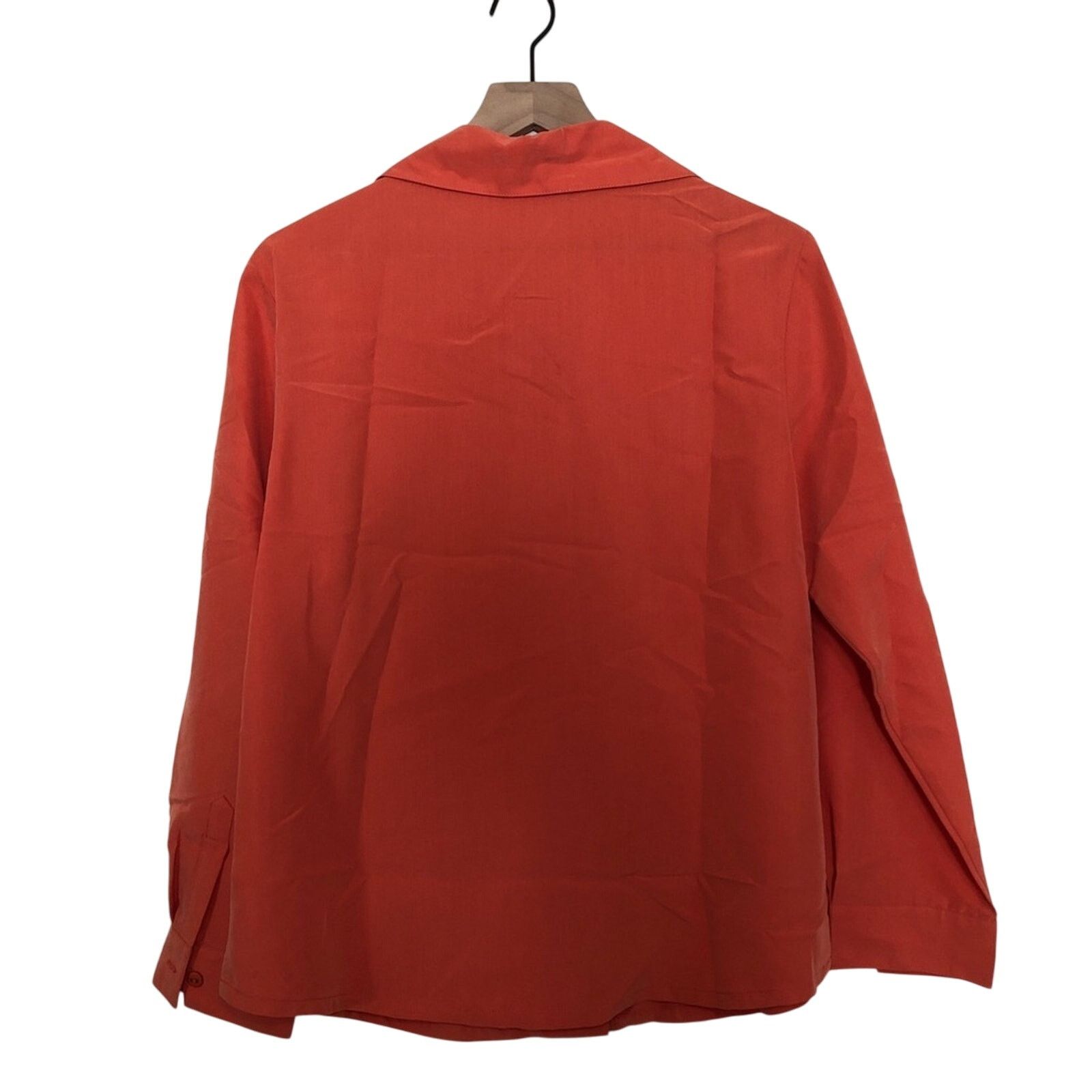 Other Rafaella Orange Button Up Front Long Sleeve Shirt Blouse Top Size M / US 6-8 / IT 42-44 - 2 Thumbnail