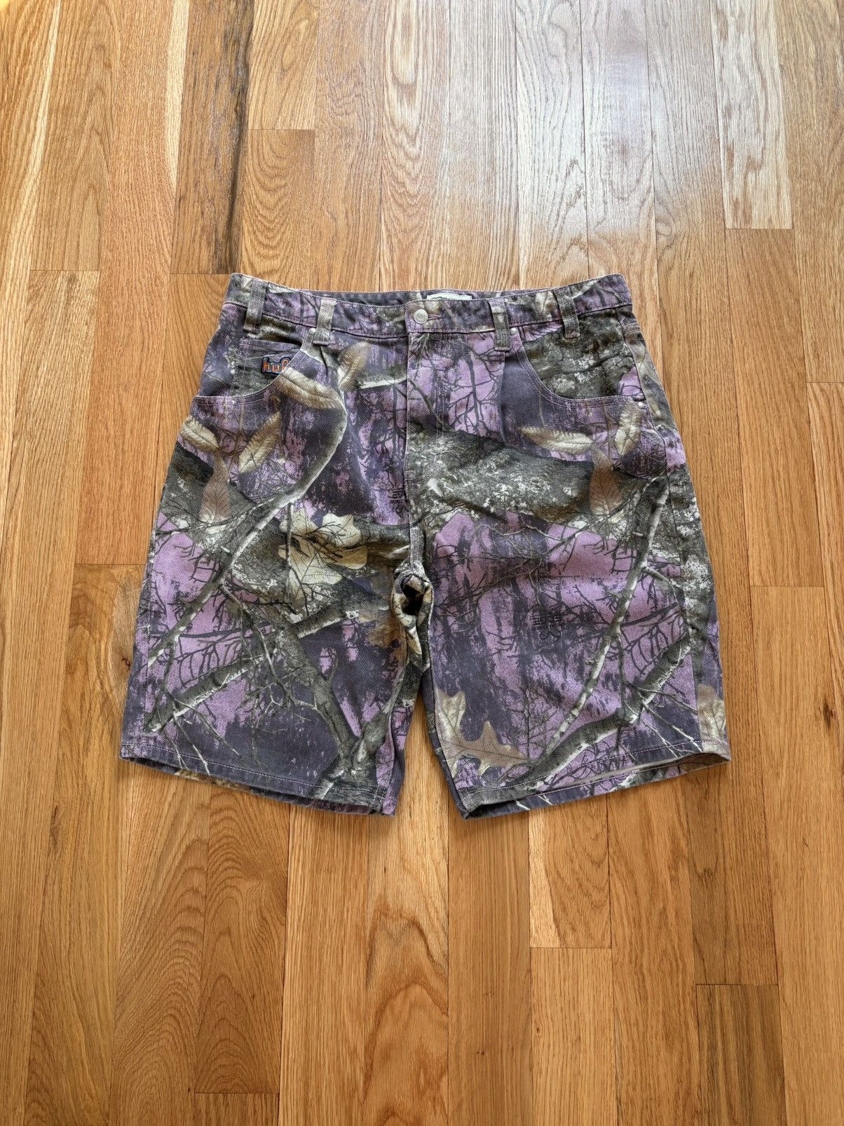 Huf HUF x Realtree Cromer Y2K Camo Denim Jorts Shorts Lilac 36 Size US 36 / EU 52 - 1 Thumbnail