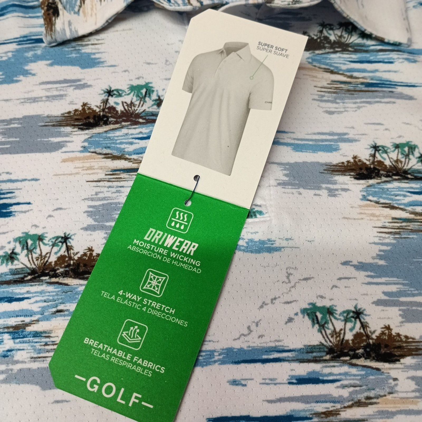 Chaps Chaps Printed Golf Polo Shirt Men's Size 3XL White Stretch Size US XXL / EU 58 / 5 - 4 Thumbnail