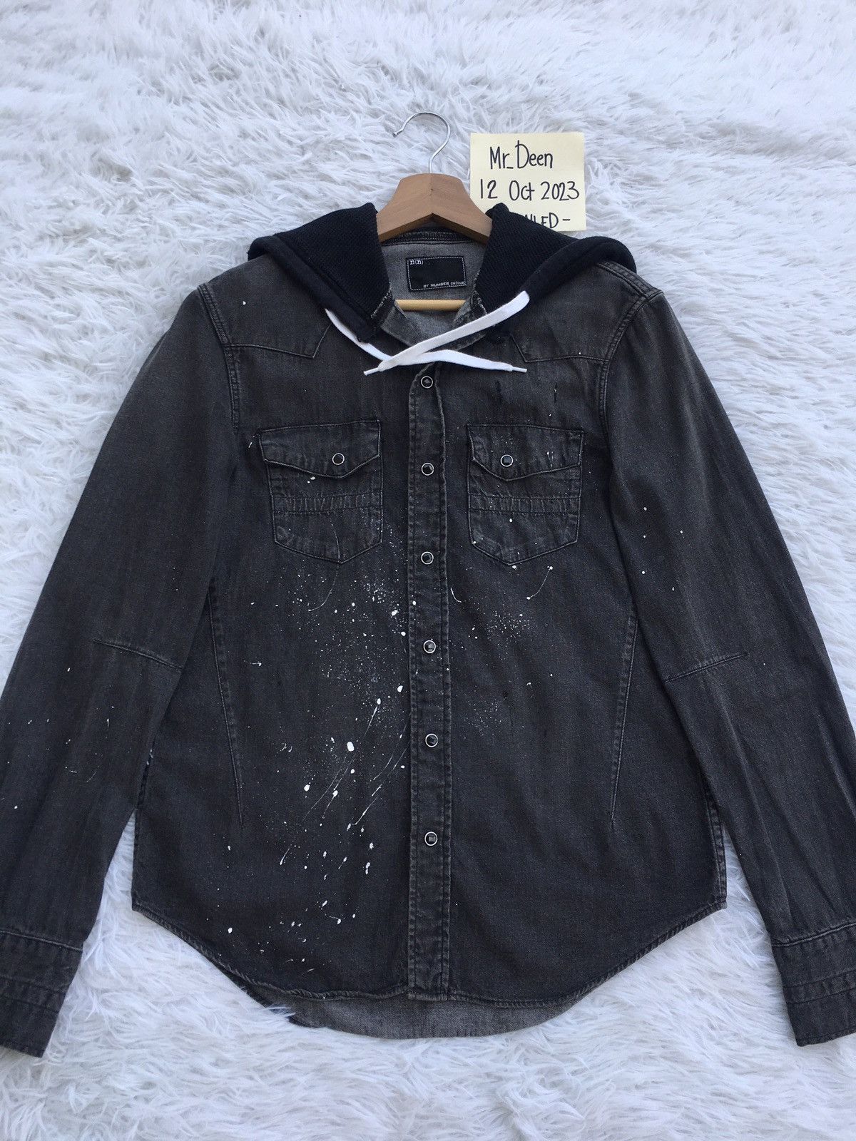 Number (N)ine Rare Vintage Number Nine Hooded Denim Jacket Size US M / EU 48-50 / 2 - 4 Thumbnail