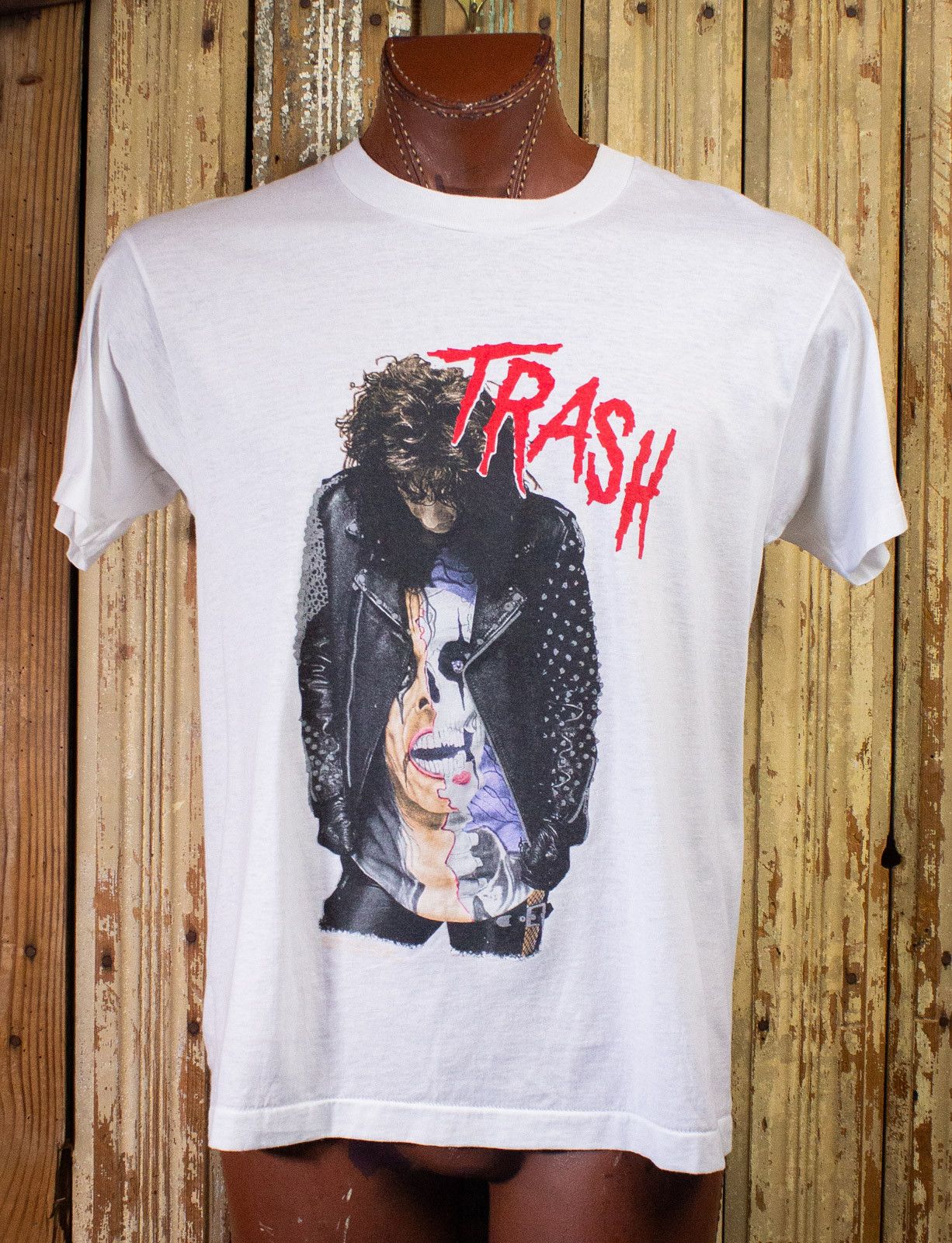 image of Band Tees x Vintage Alice Cooper Trash Canada Concert T Shirt 1989/90 in White, Men's (Size XL)