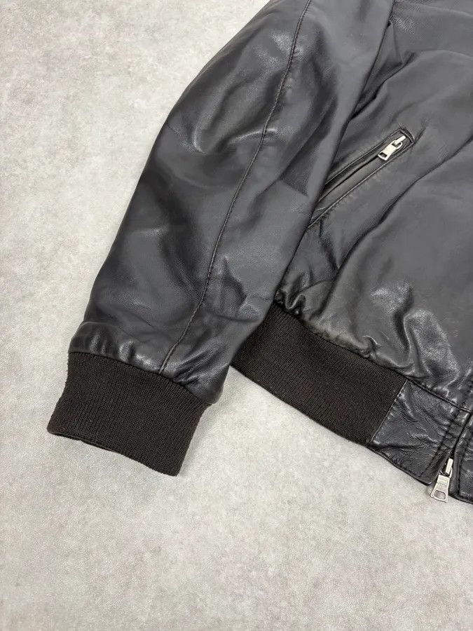 Vintage 2000s Massimo Rebecchi Black Classy Leather Jacket Size US M / EU 48-50 / 2 - 8 Thumbnail