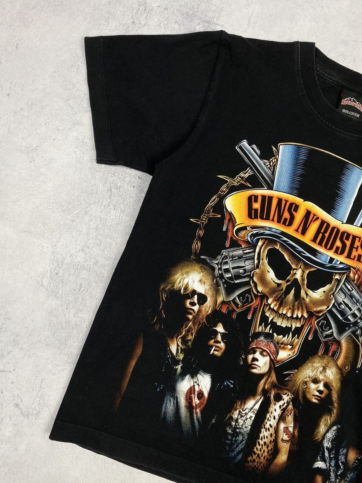 Guns N' Roses × Vintage Vintage 90 s Guns N' Roses Over Print Rock Band Tee Size US S / EU 44-46 / 1 - 2 Thumbnail