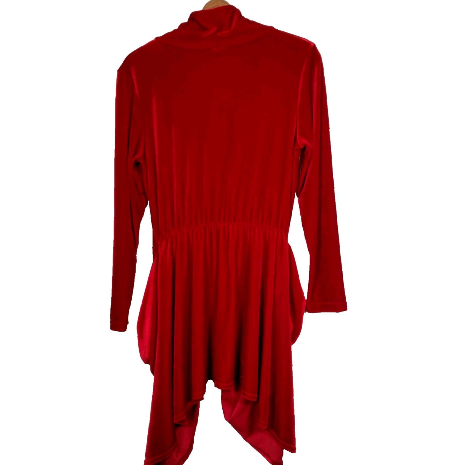 Velour Vintage Magdalena Velour Duster Shirt Y2K Red Whimsigoth Renaissance Vampire Size S / US 4 / IT 40 - 2 Thumbnail