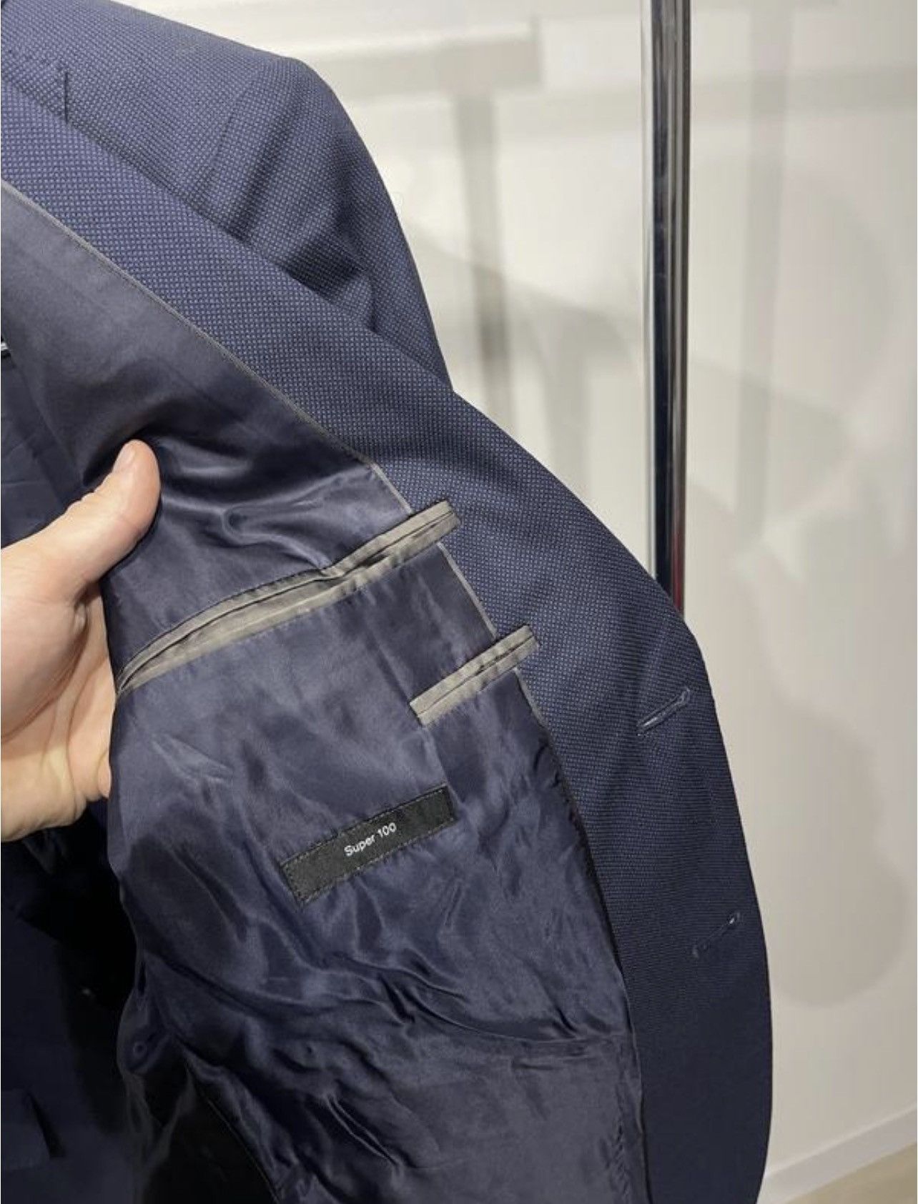 Hugo Boss Classic wool suit blue hugo boss 38r jacket trousers 38R Size 38R - 13 Thumbnail