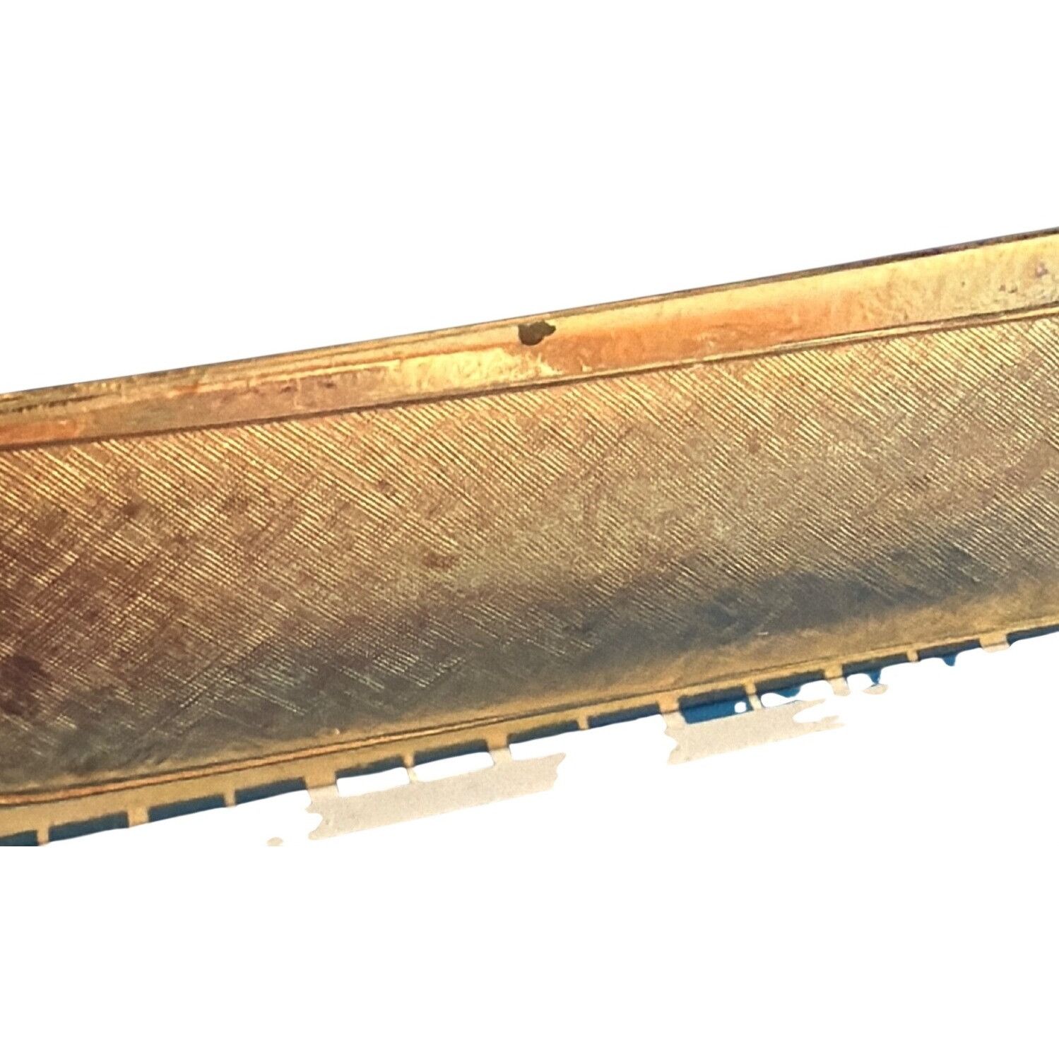 Other Vintage Gold Tone Metal Stretch Belt Rectangular Textured Bu Size ONE SIZE - 3 Thumbnail