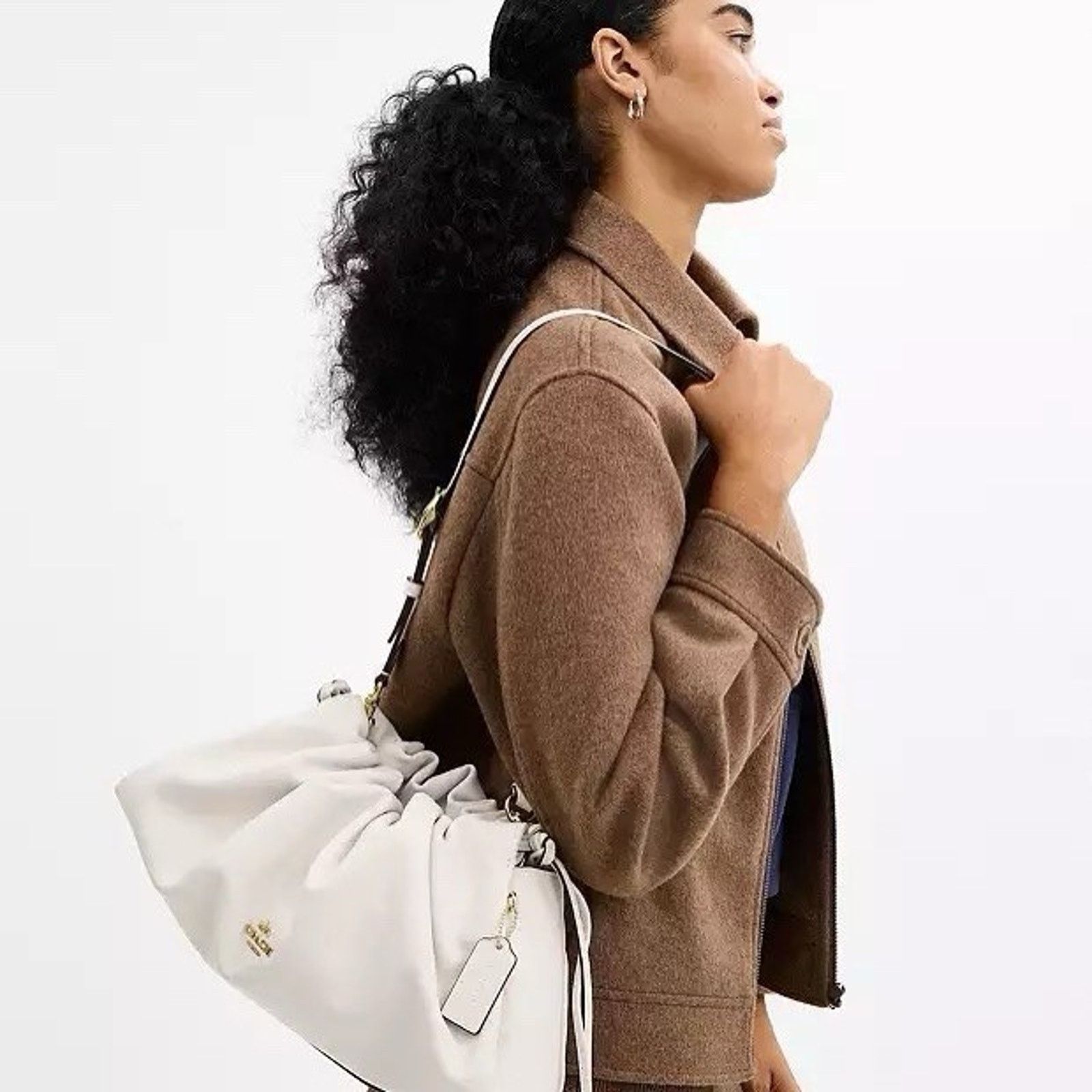 Coach NWT Coach Faye Large Shoulder Bag CCE68 Gold/Chalk Size ONE SIZE - 11 Thumbnail