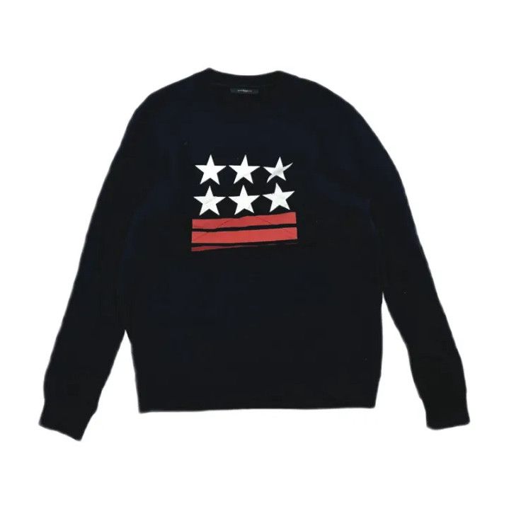 Givenchy Givenchy Black Long-Sleeve Star Stripe Sweatshirt Size US S / EU 44-46 / 1 - 1 Thumbnail