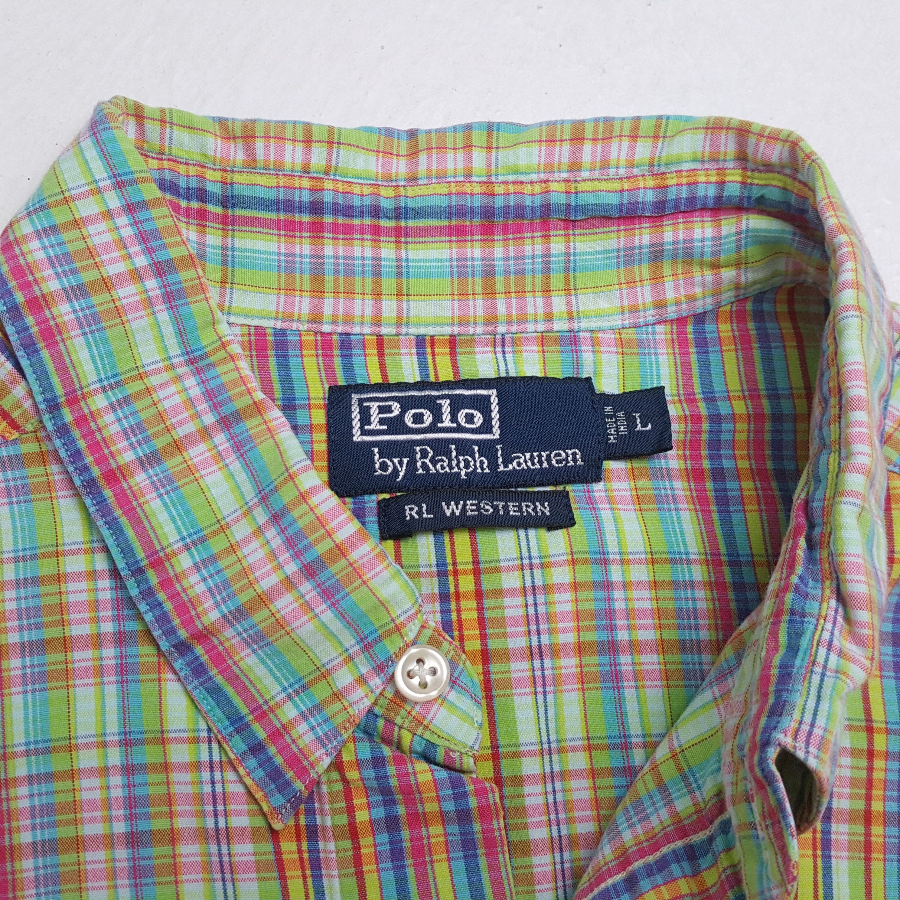Polo Ralph Lauren × Vintage Vintage POLO by RALPH LAUREN Fashion Brand Western Shirts Size US L / EU 52-54 / 3 - 8 Thumbnail