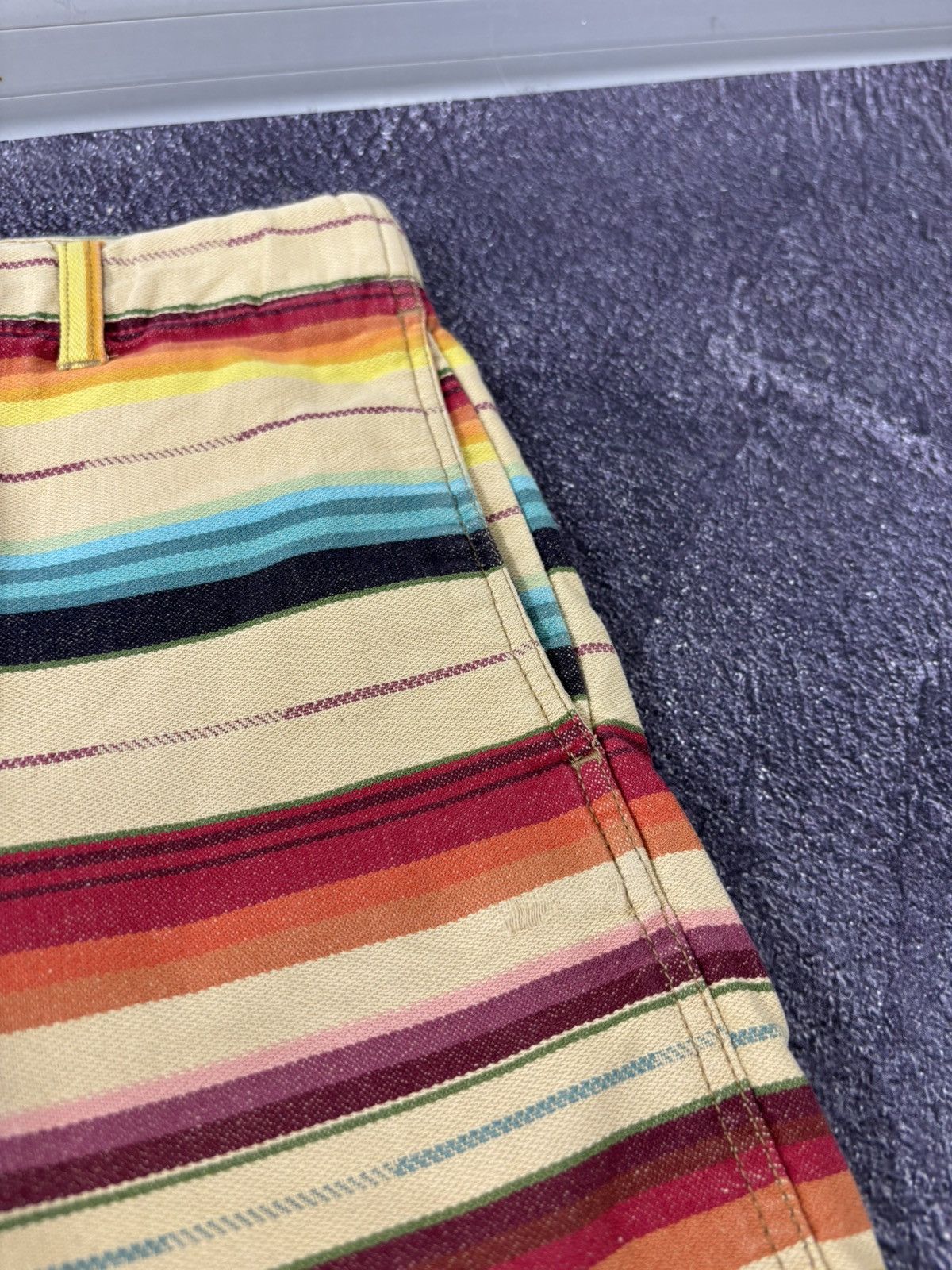 Japanese Brand Purple & Yellow Japanese Rare Multicolor Hype Shorts Size US 30 / EU 46 - 7 Thumbnail