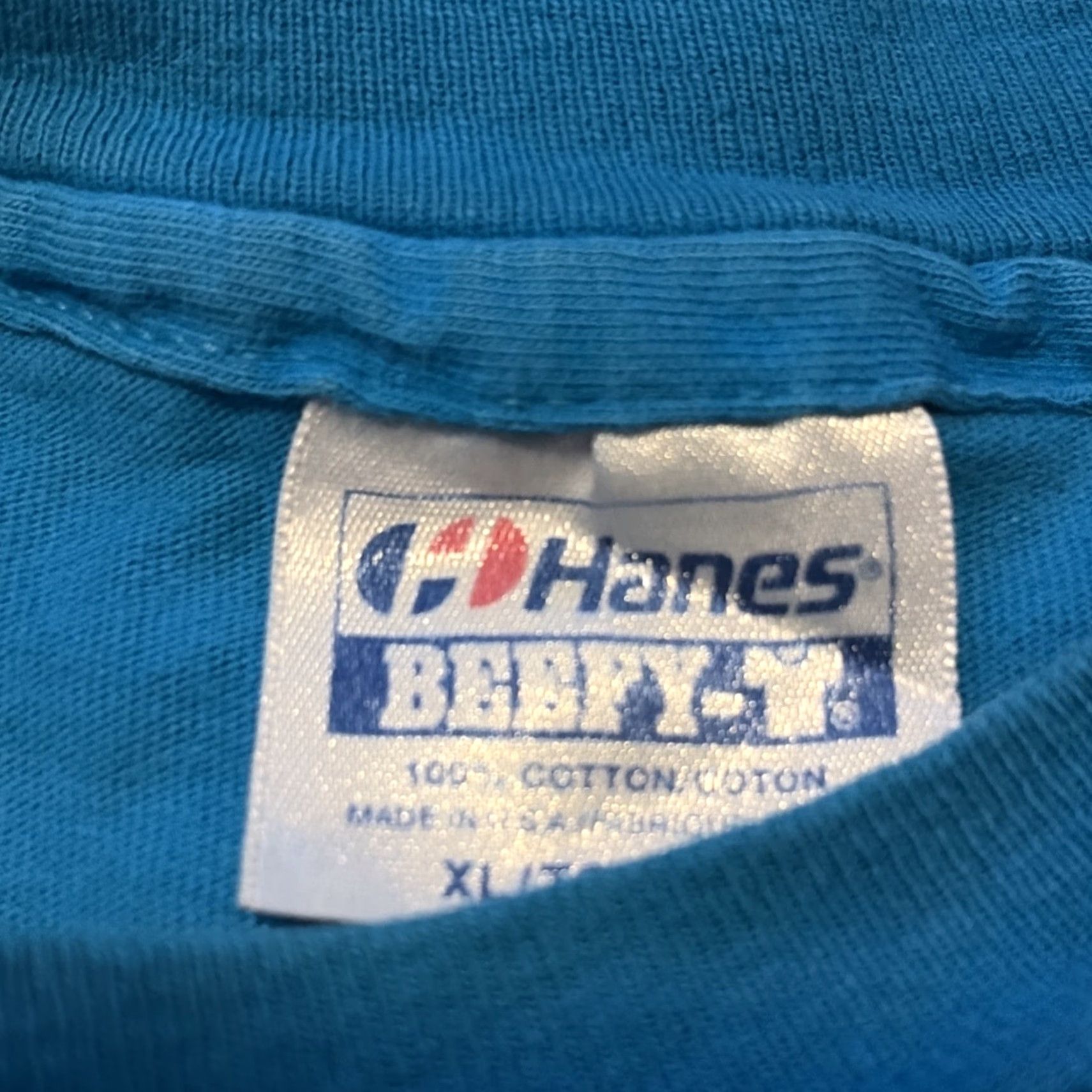 Hanes VINTAGE Dockers Levi’s Denim Promo Blue Pocket T-SHIRT XL Size US XL / EU 56 / 4 - 6 Thumbnail