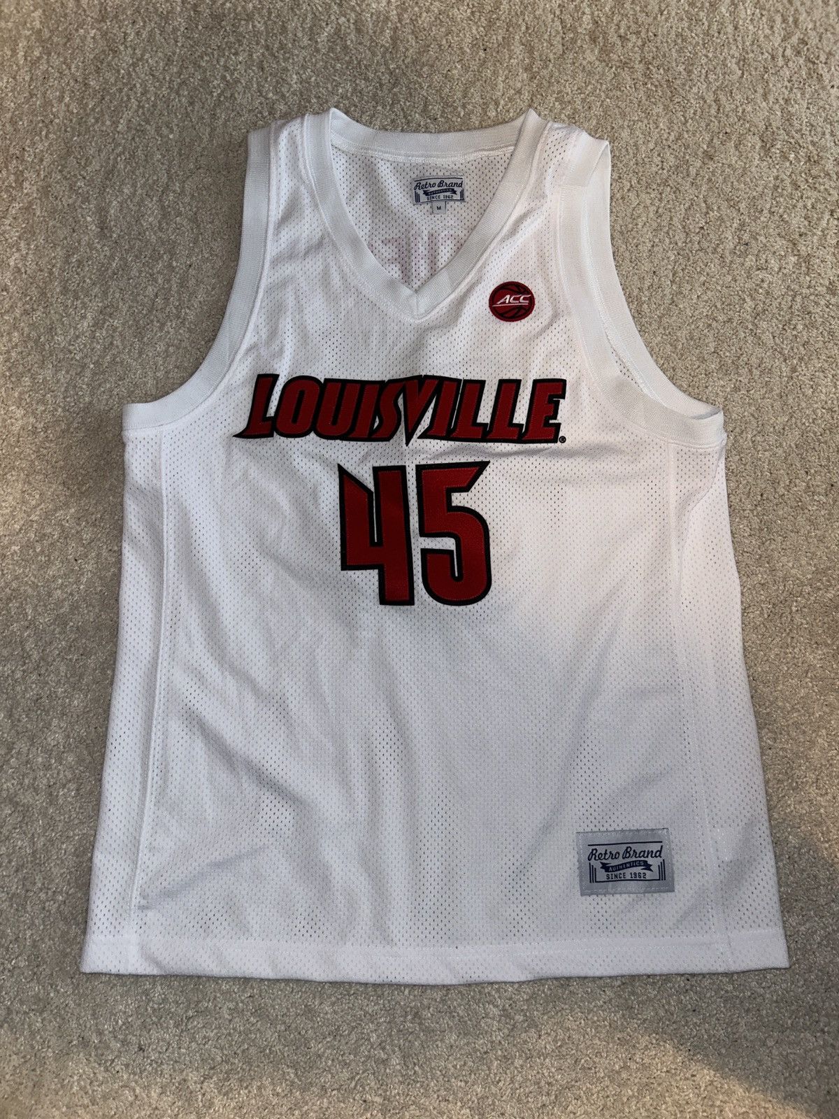 image of Donovan Mitchell College Jersey in Red White, Men's (Size Medium)