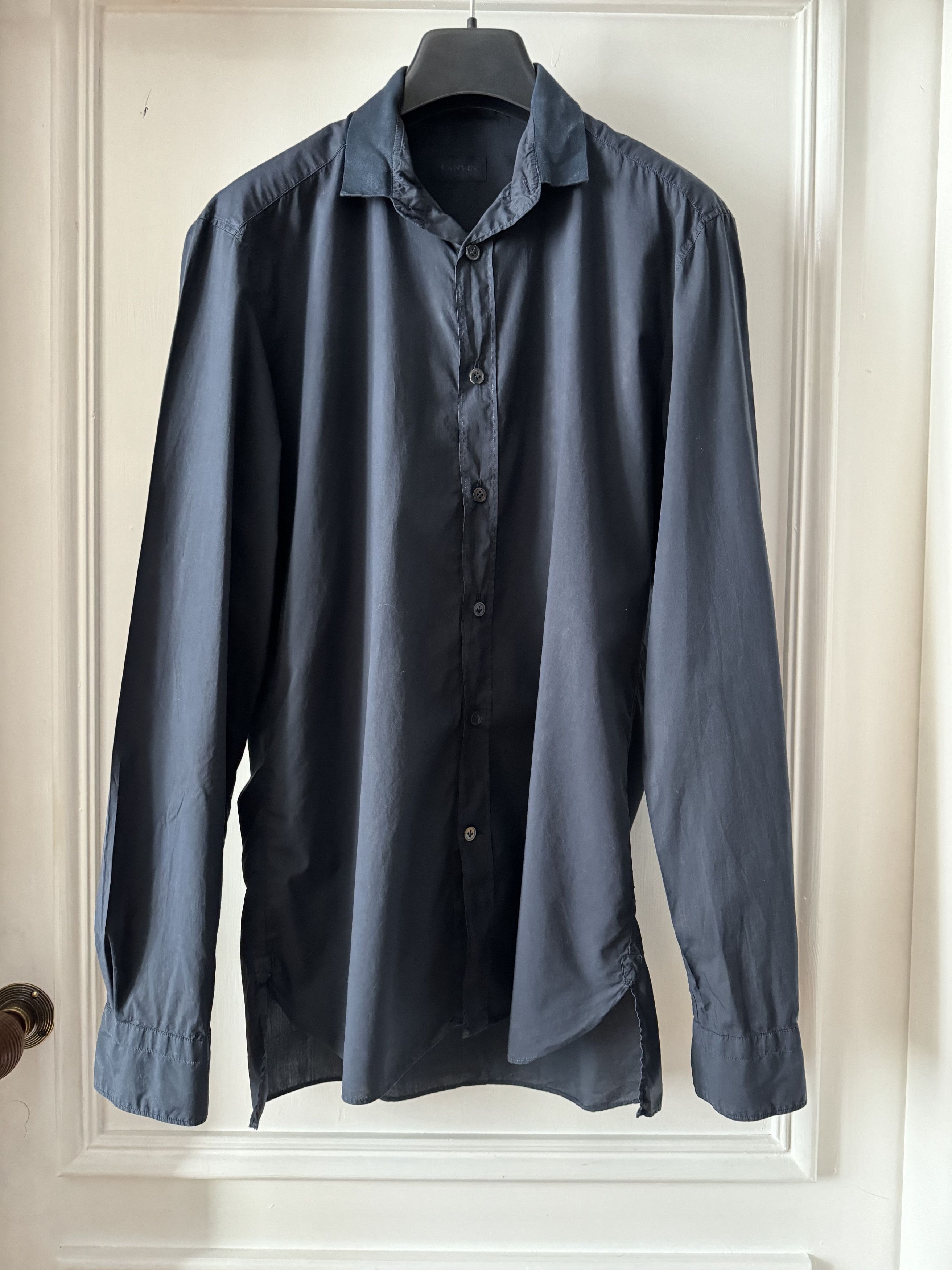 Lanvin Lanvin Shirt SIZE 38/15 Navy Size US S / EU 44-46 / 1 - 6 Thumbnail