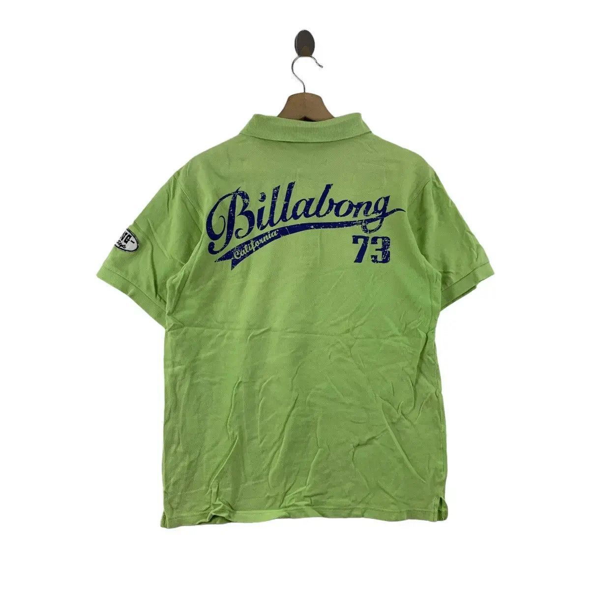Billabong Vintage BILLABONG SURF Patchwork Green Polo Tee Shirt Top Size US L / EU 52-54 / 3 - 4 Thumbnail