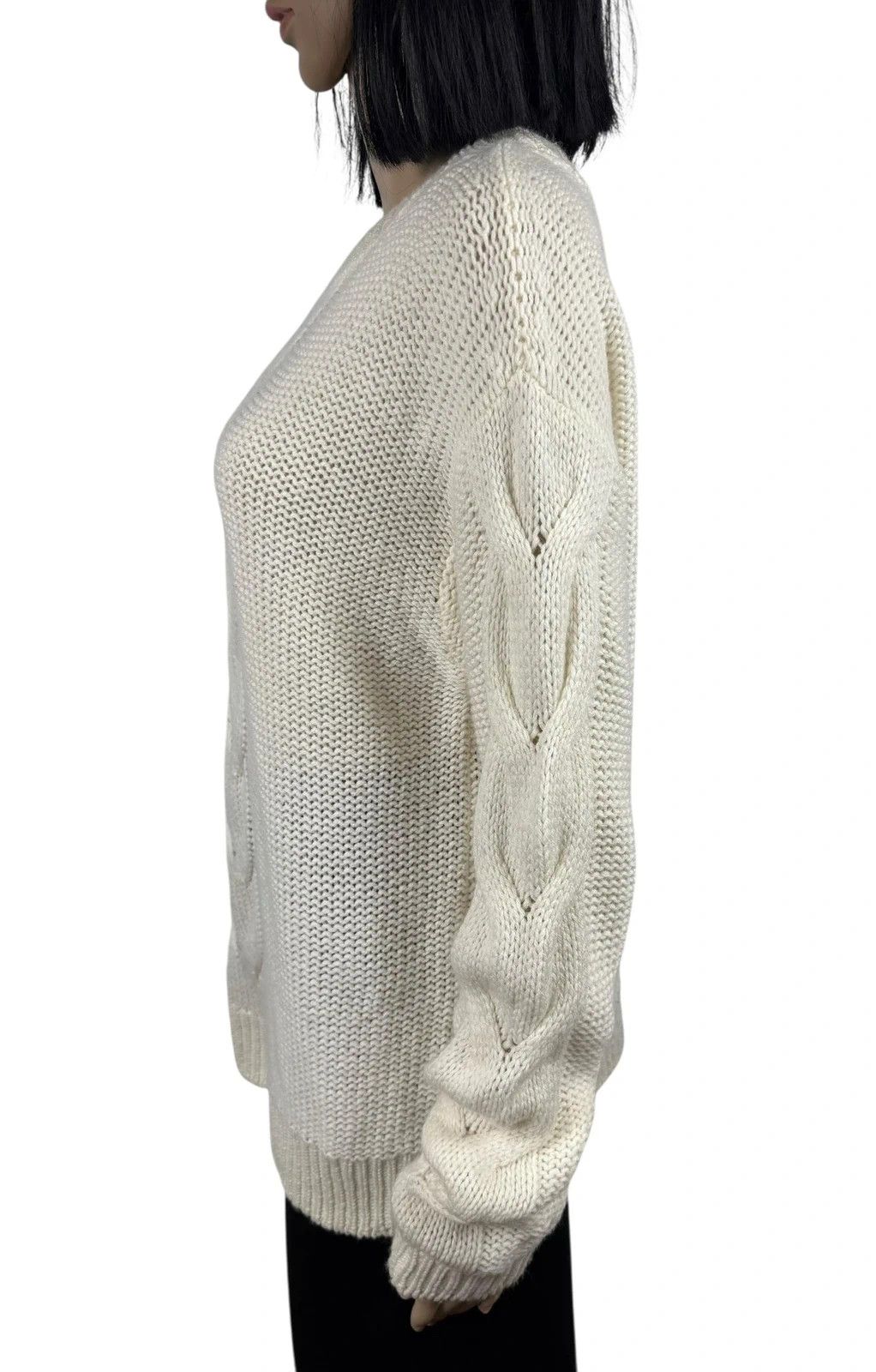 Other Madeleine Tight Knit Cashmere Sweater Ivory size Size L / US 10 / IT 46 - 5 Thumbnail