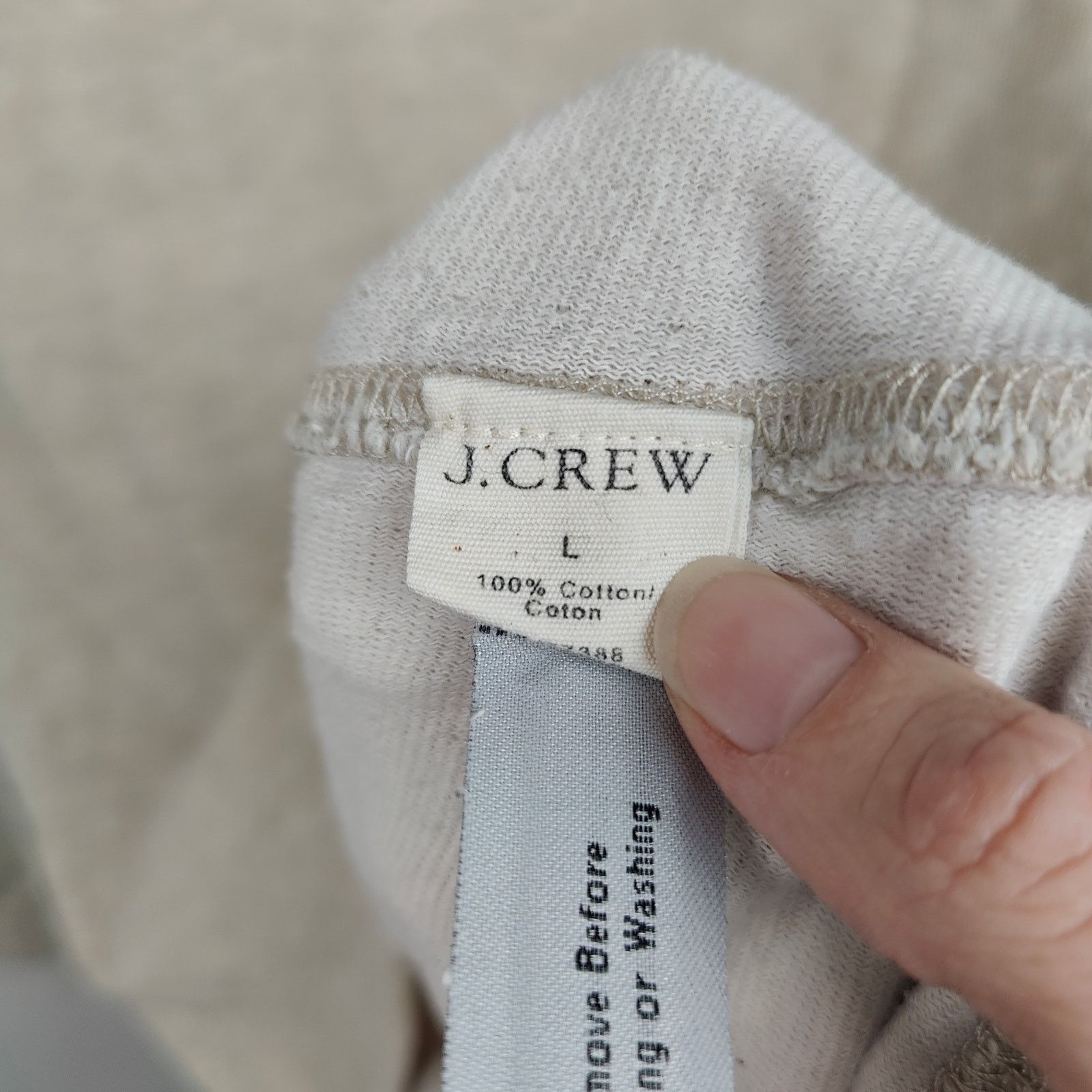 J.Crew Wallace & Barnes Henley Shirt Mens Large Cream Heather Size US L / EU 52-54 / 3 - 4 Thumbnail
