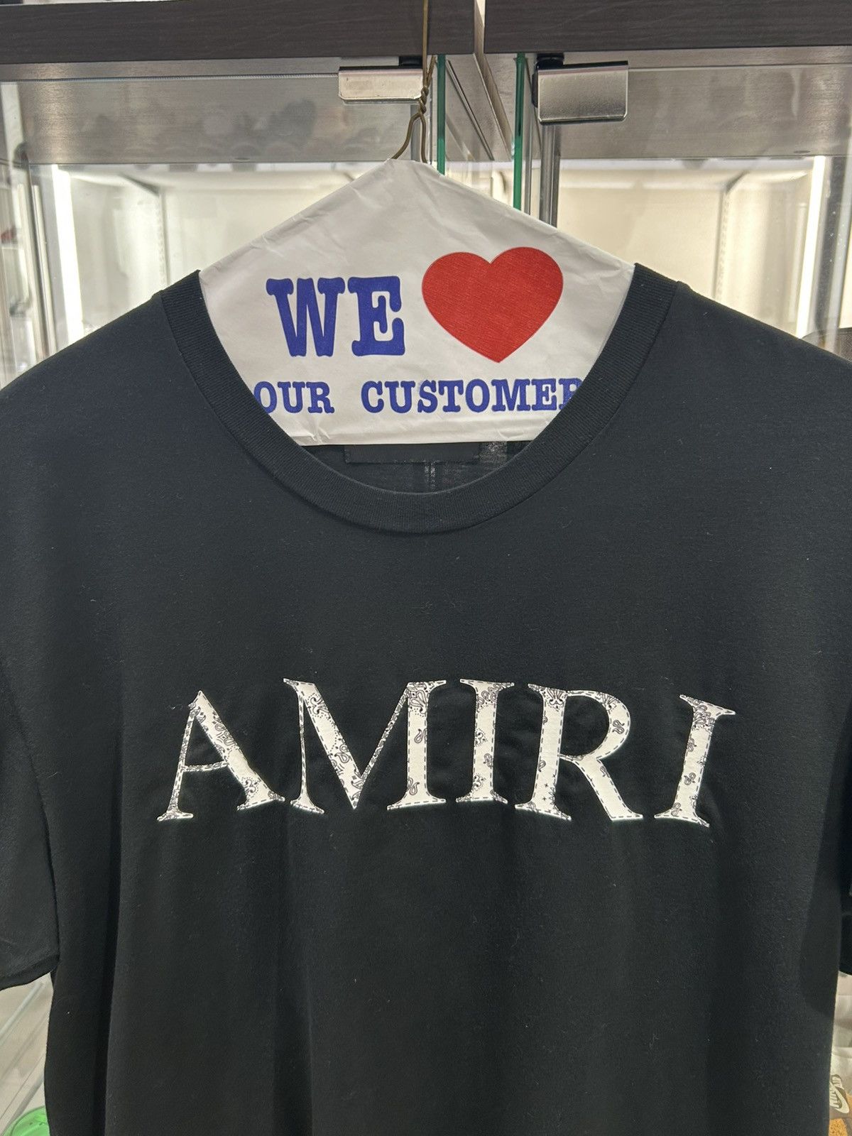 Amiri Amiri black bandana logo tee shirt Size US L / EU 52-54 / 3 - 2 Thumbnail
