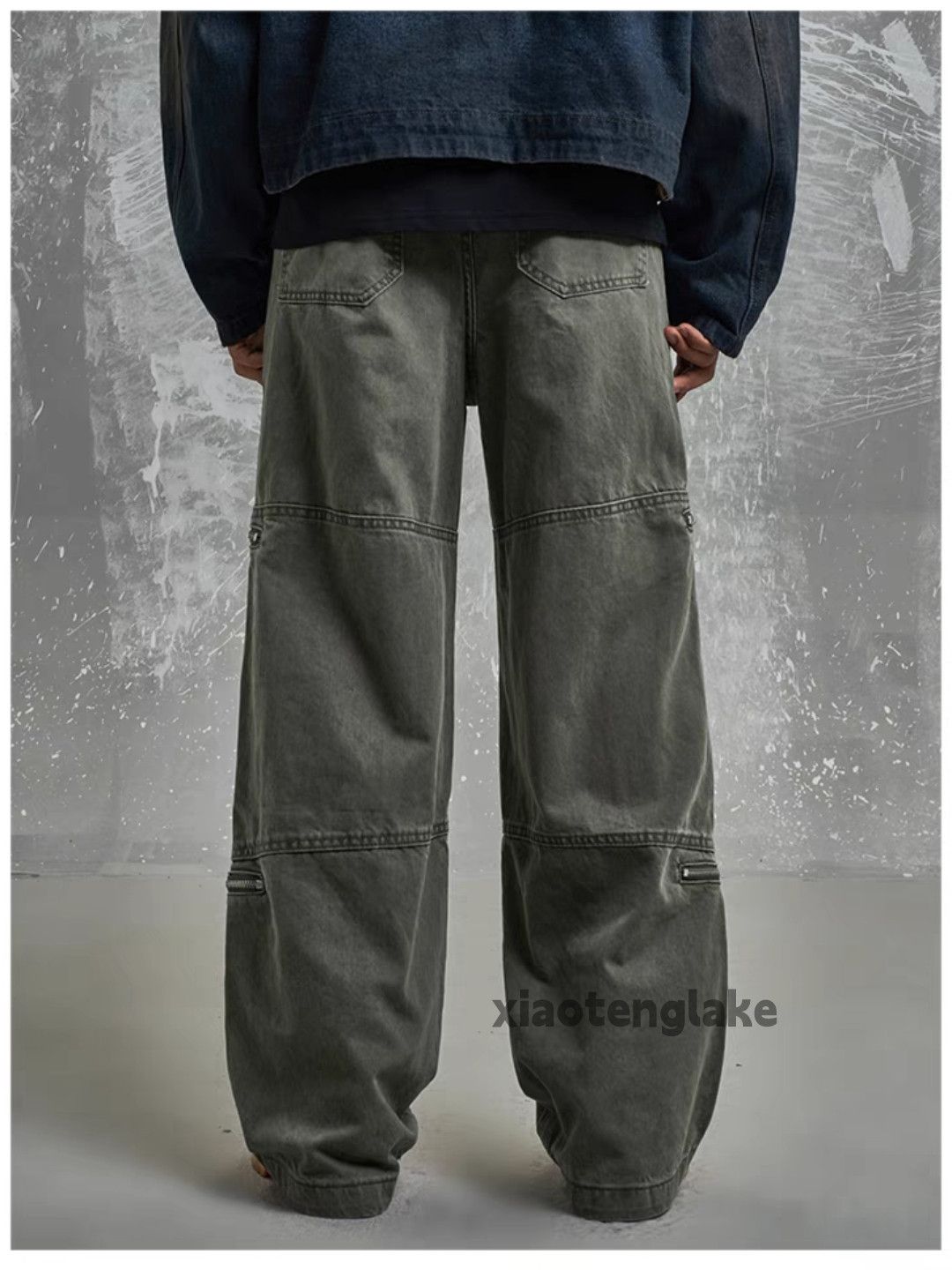 Designer × Japanese Brand × Vintage washed faded loose baggy flared zipper cargo pants Size US 30 / EU 46 - 3 Thumbnail
