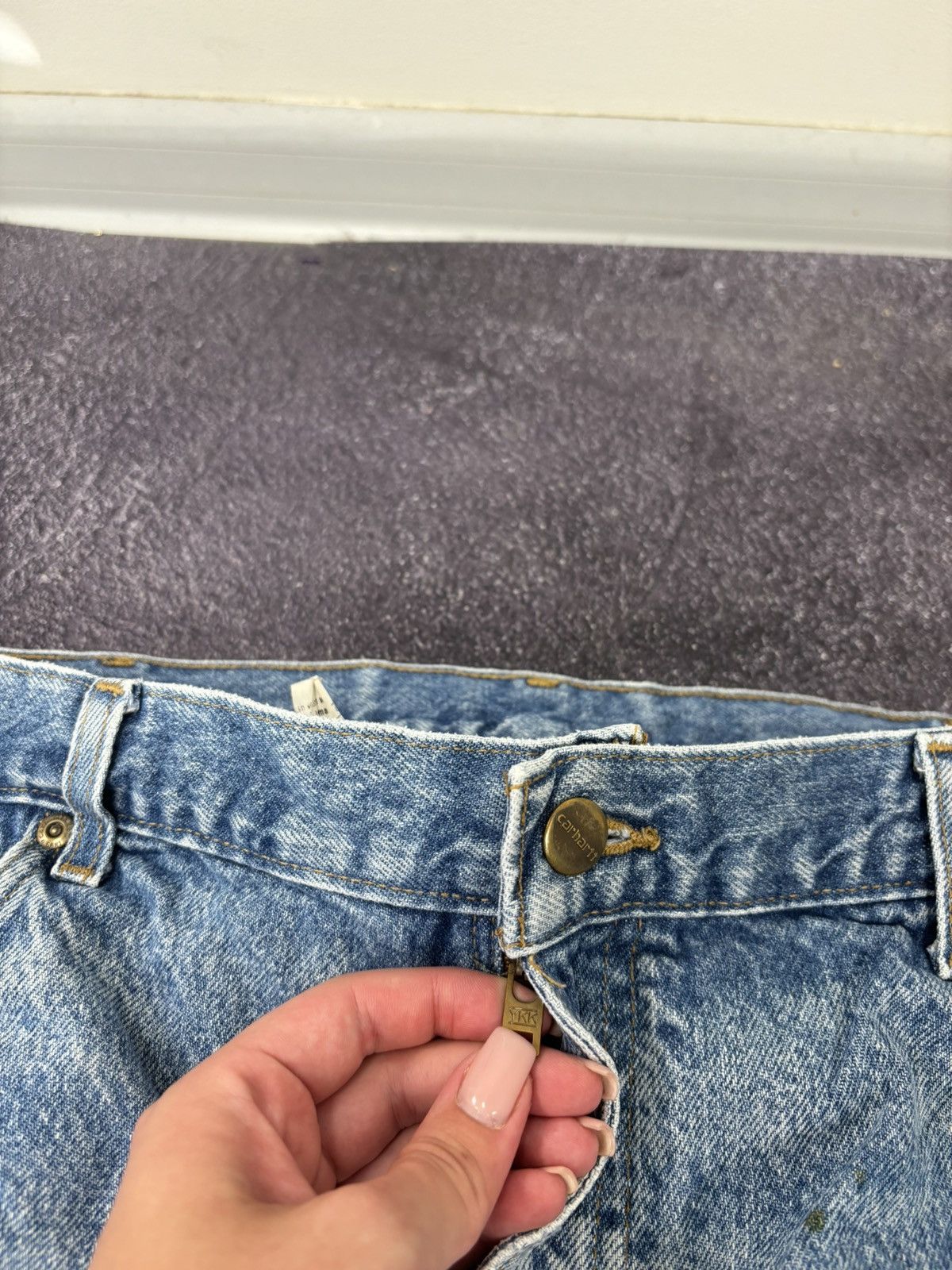 Carhartt Vintage Carhartt Faded Blue USA Denim Hype Baggy Jeans Size US 40 / EU 56 - 16 Thumbnail