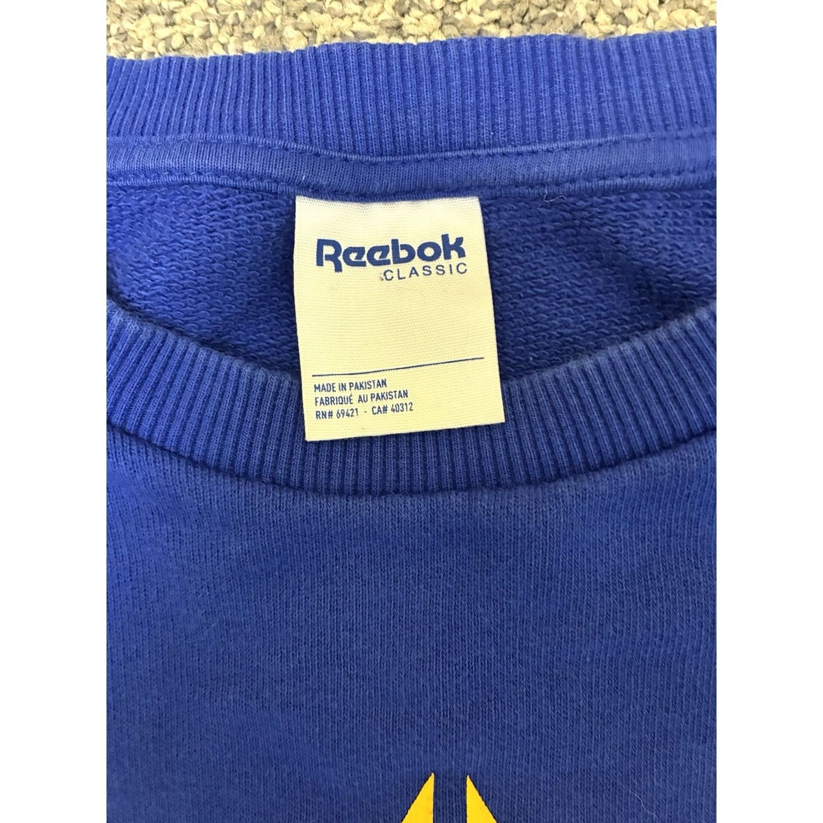 Reebok Reebok Shirt Mens L Blue Classics Big Logo Sweatshirt Size US L / EU 52-54 / 3 - 4 Thumbnail